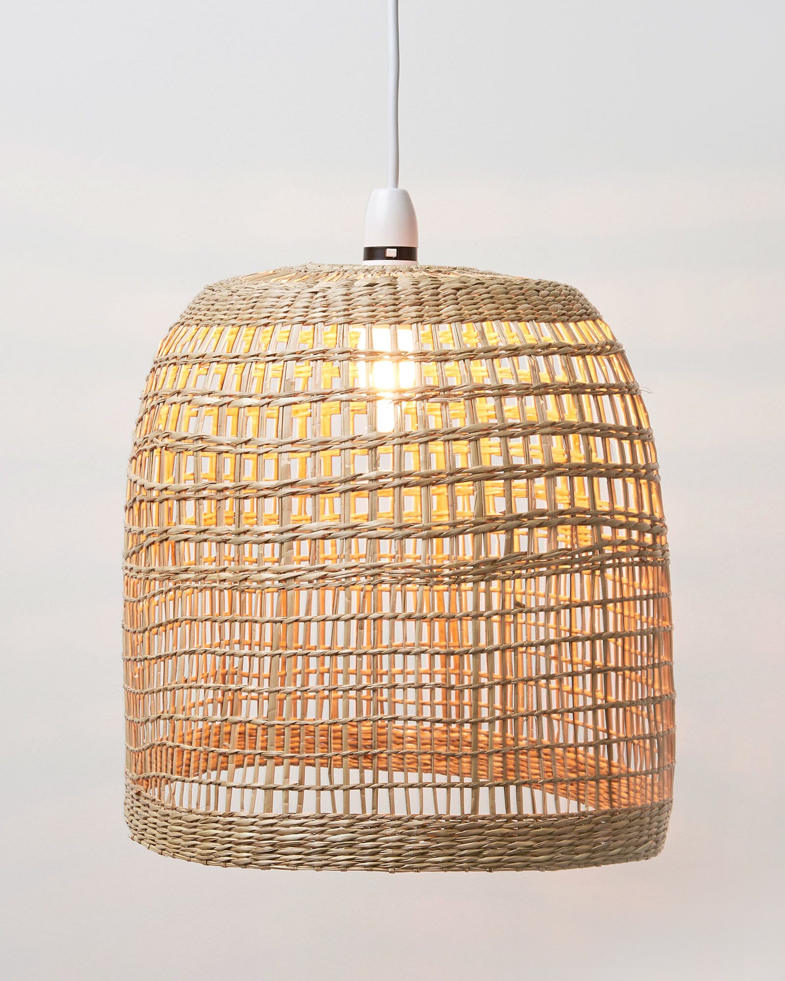 Natural Seagrass Woven Pendant Lampshade | Oliver Bonas