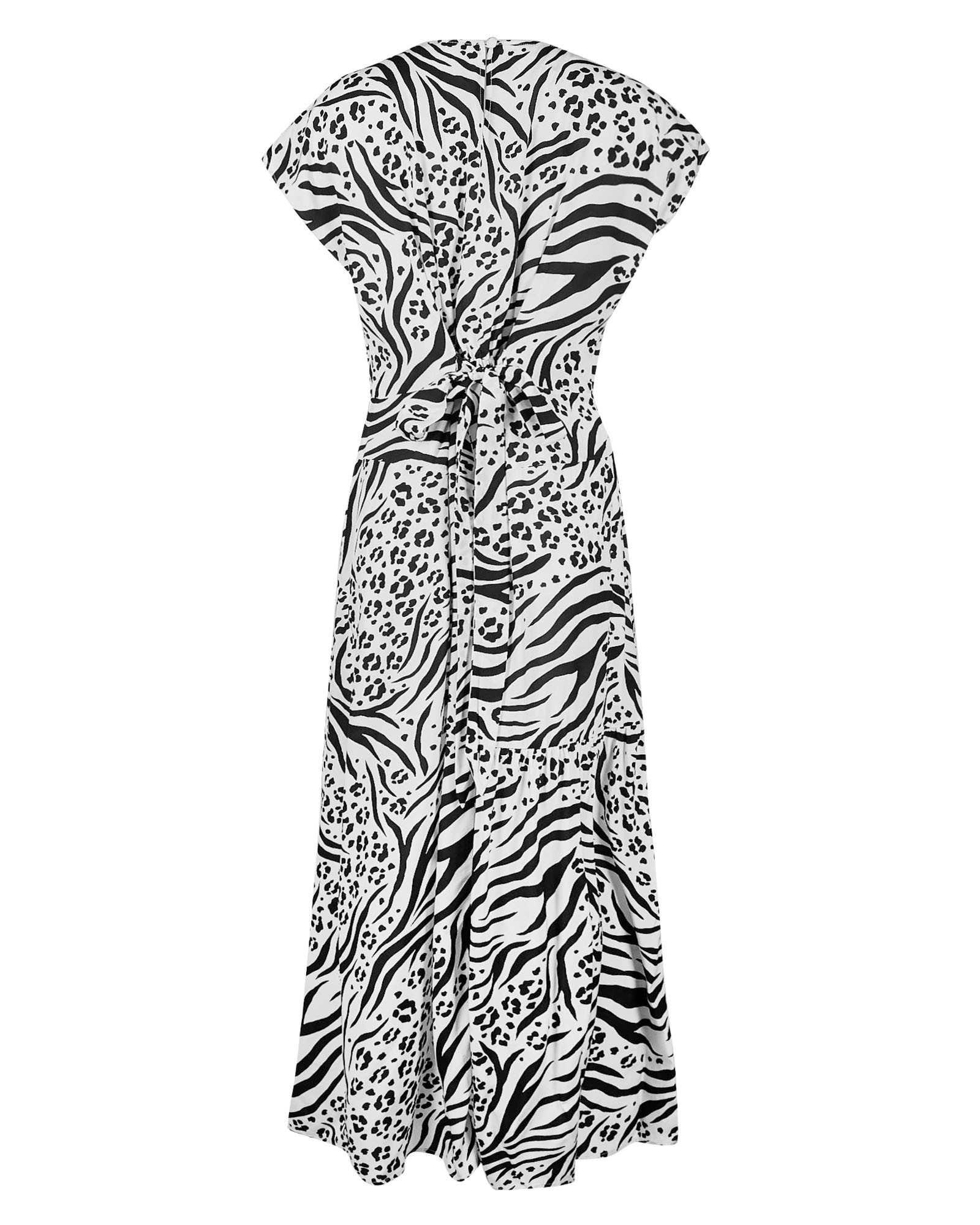 Forever Unique Boa Animal Print Maxi Wrap Dress Brown/Multi