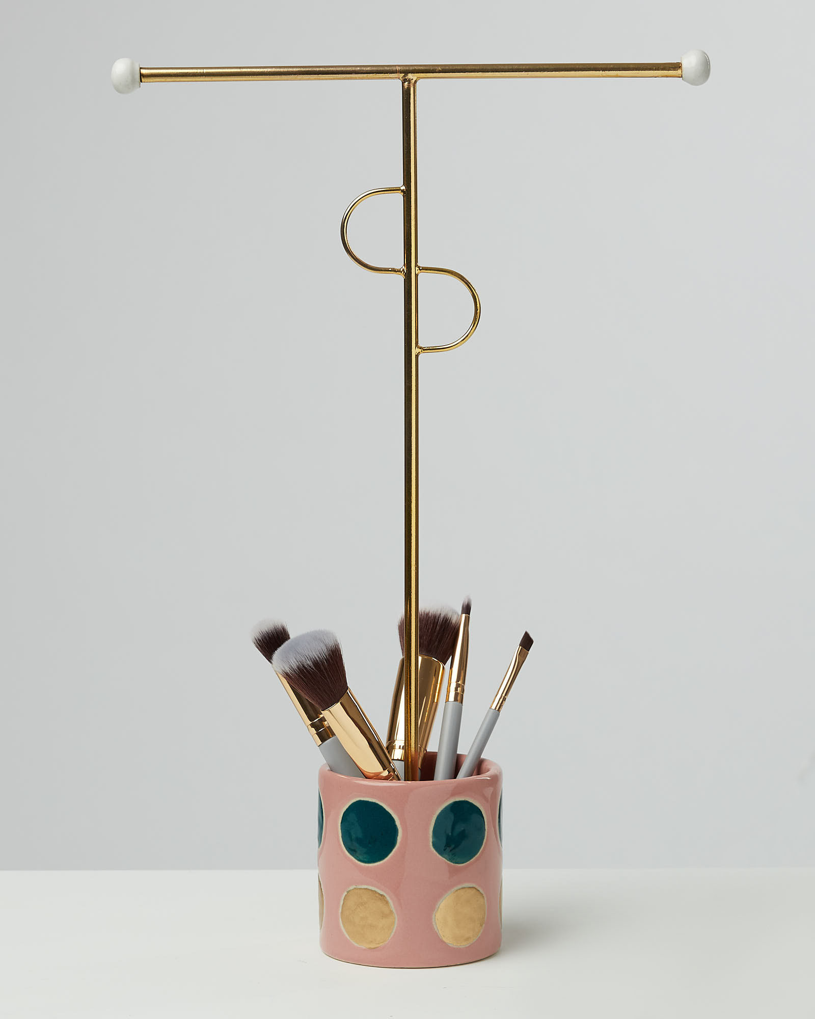 Joya Pink Jewellery Stand & Pot Oliver Bonas
