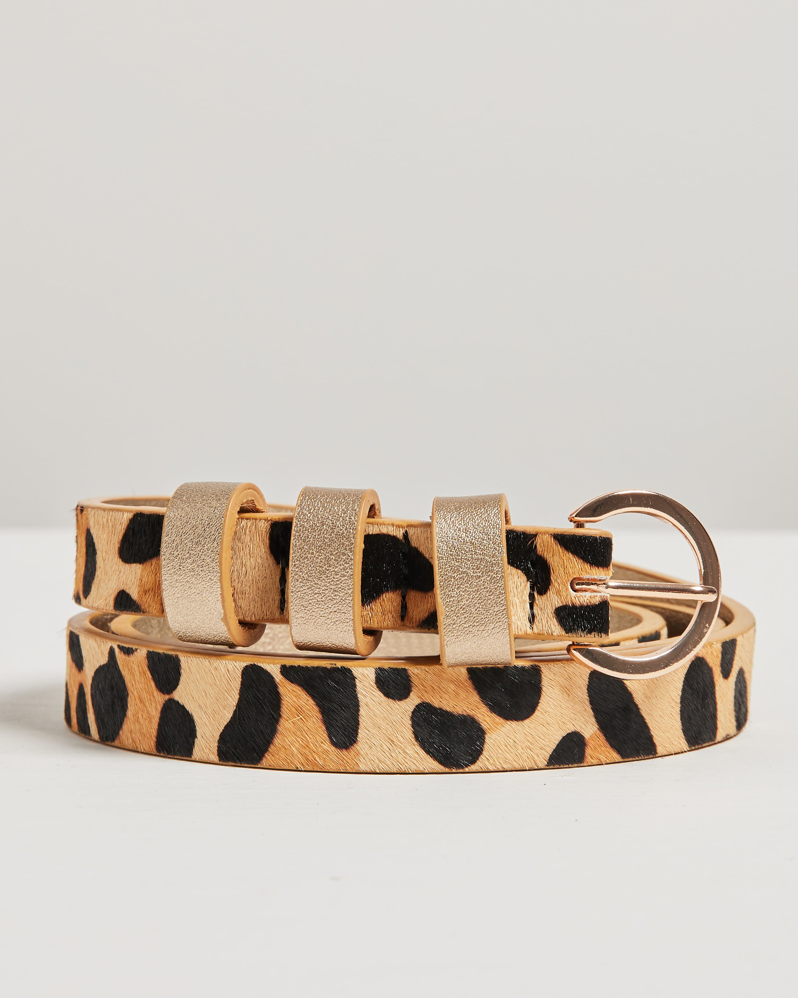 leopard print wide belt