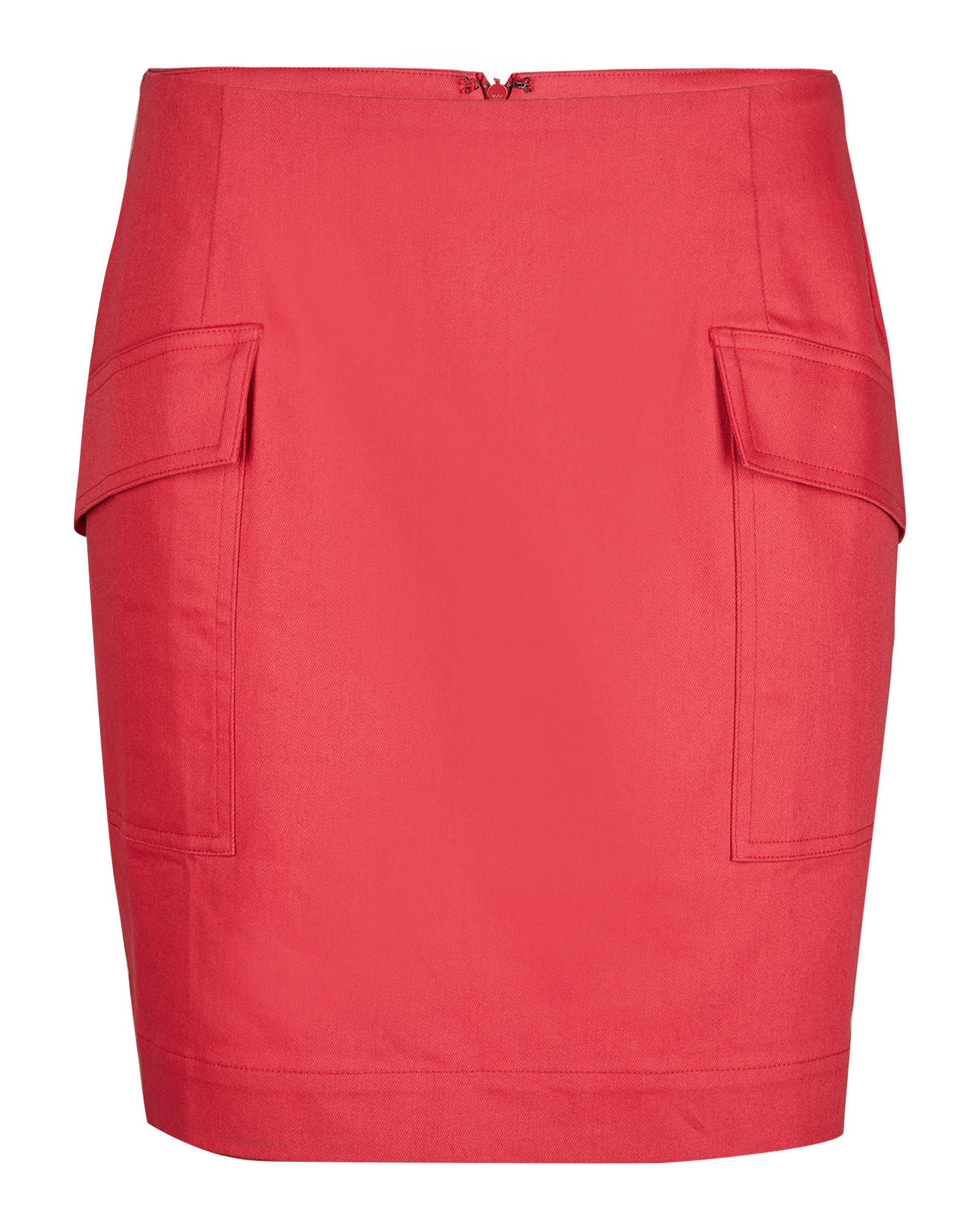 Utility Red Mini Skirt Oliver Bonas