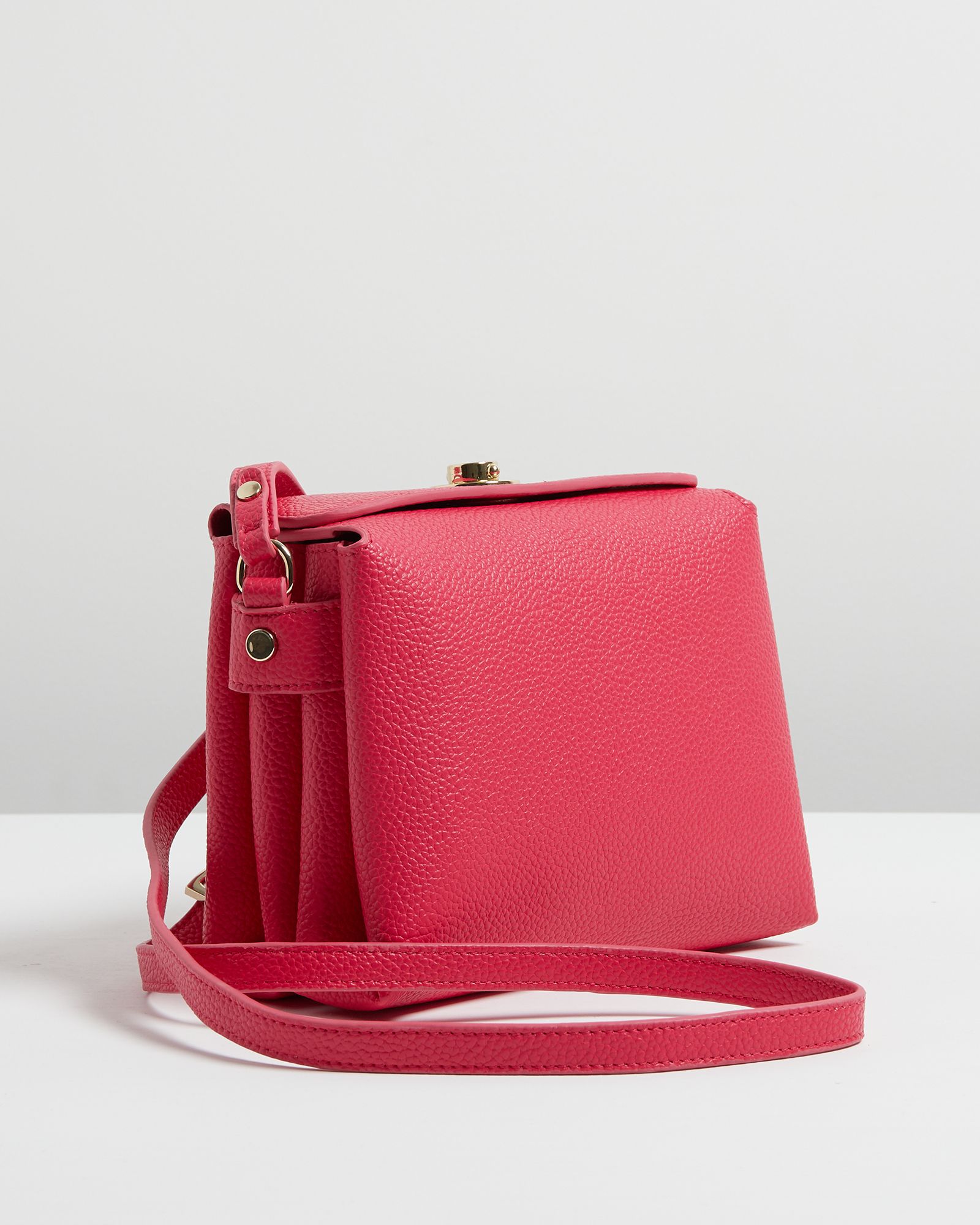 Olivia Curved Square Pink Crossbody Bag | Oliver Bonas