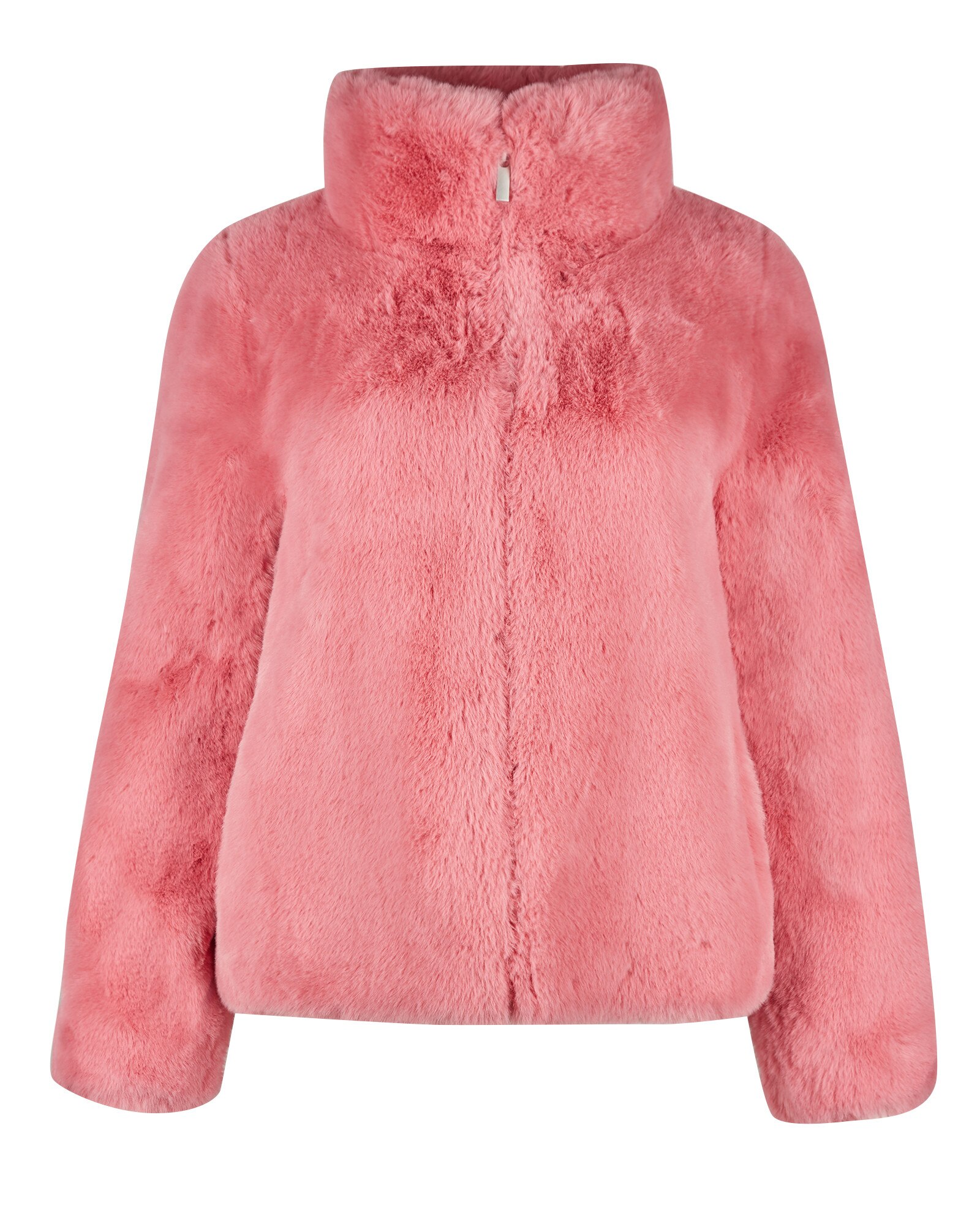 pink fur jacket