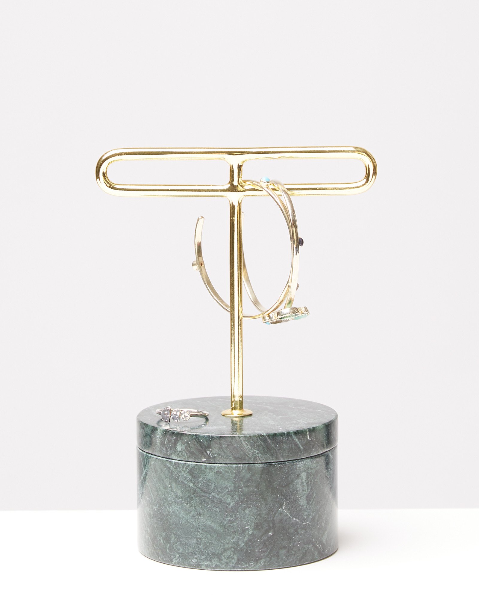 Loop Green Marble Pot Jewellery Stand Oliver Bonas