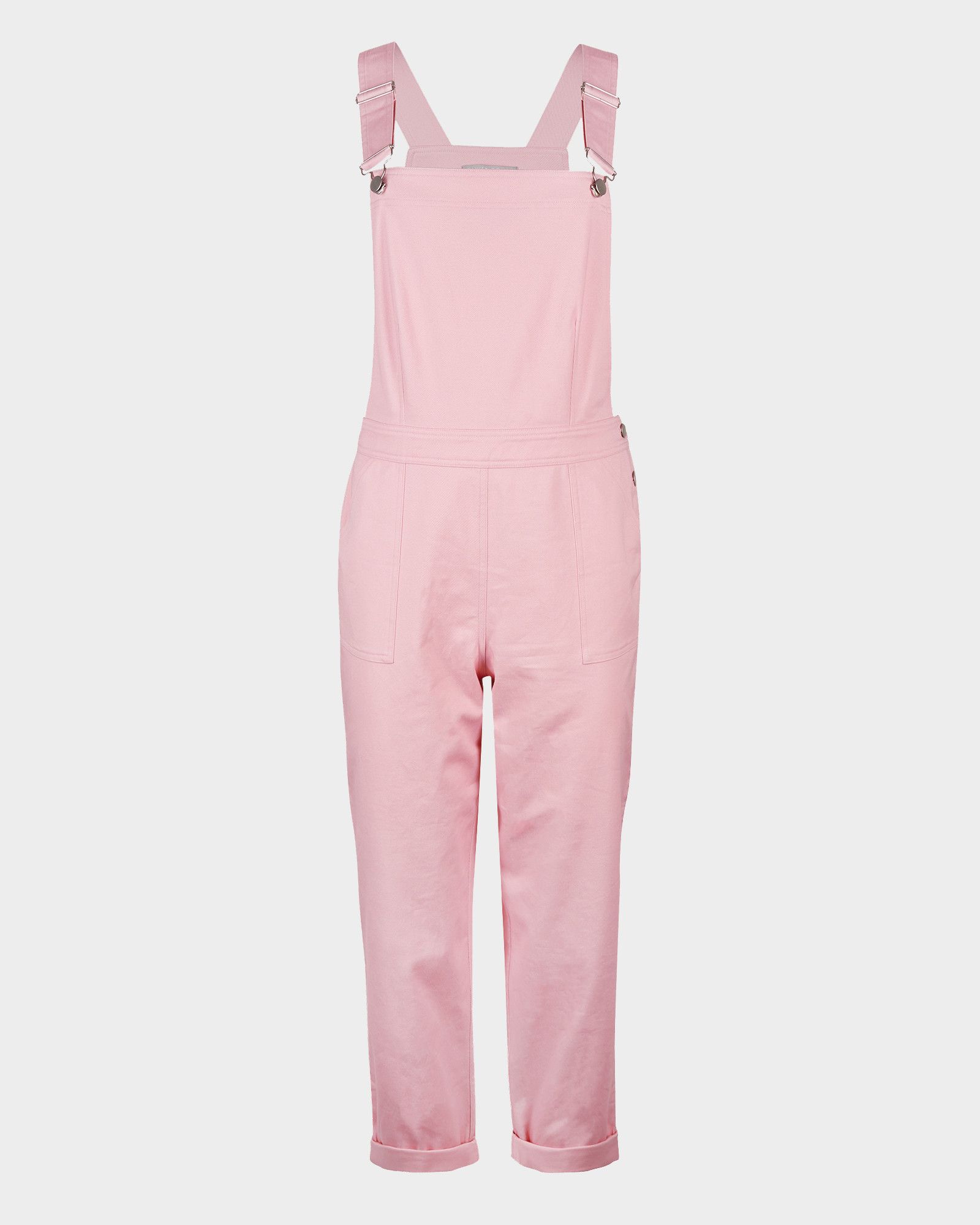 Cotton Twill Pink Dungaree Jumpsuit | Oliver Bonas