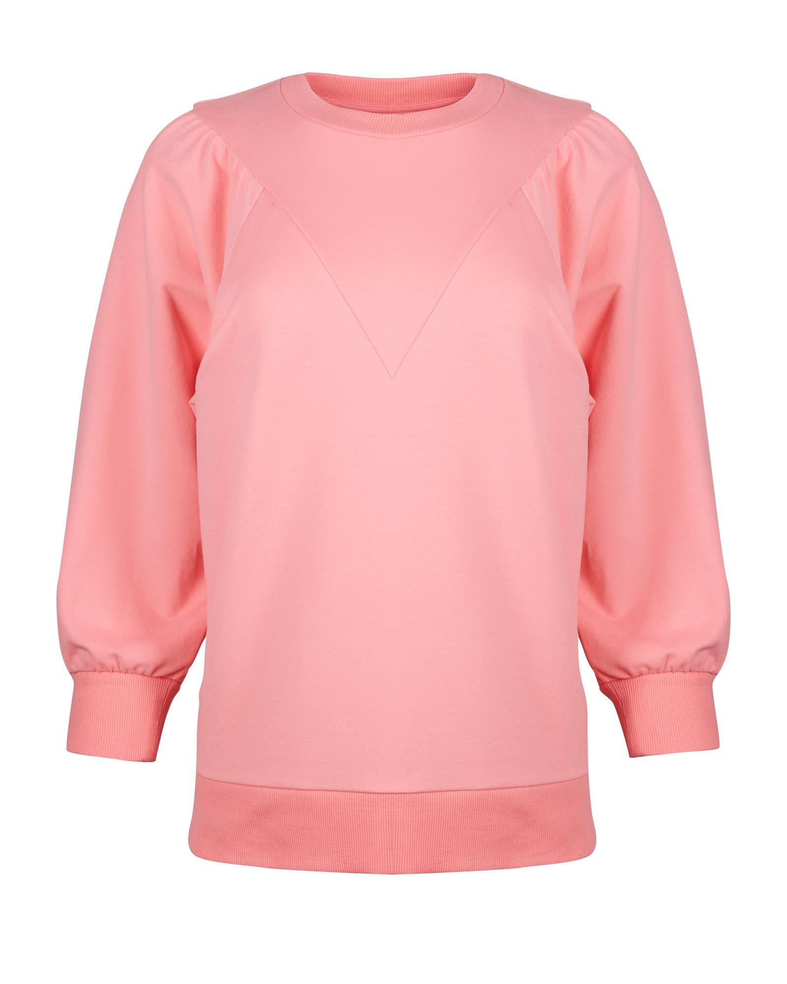 Gathered Front Yoke Pink Sweatshirt Oliver Bonas