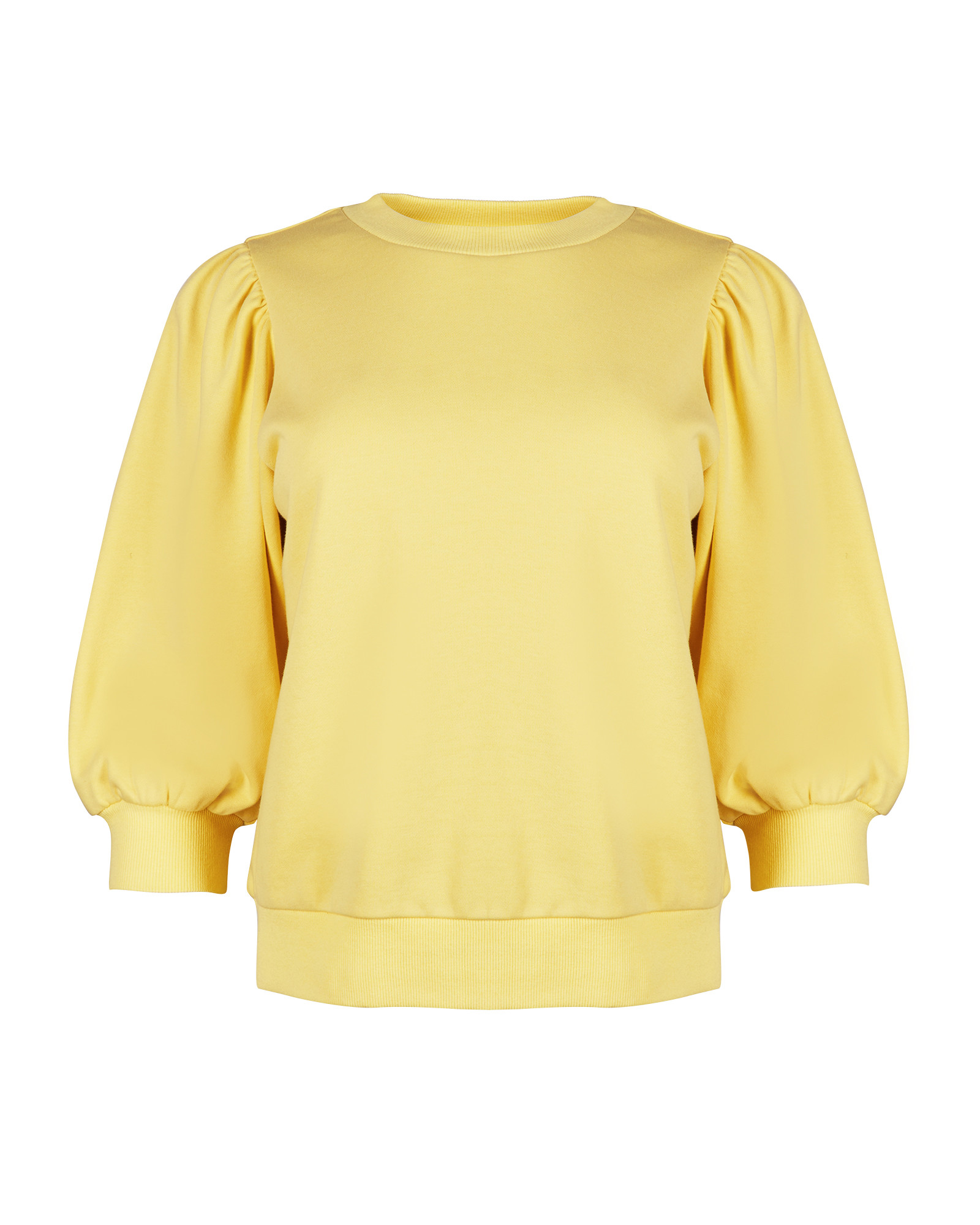 Puff Sleeve Yellow Sweatshirt Oliver Bonas US