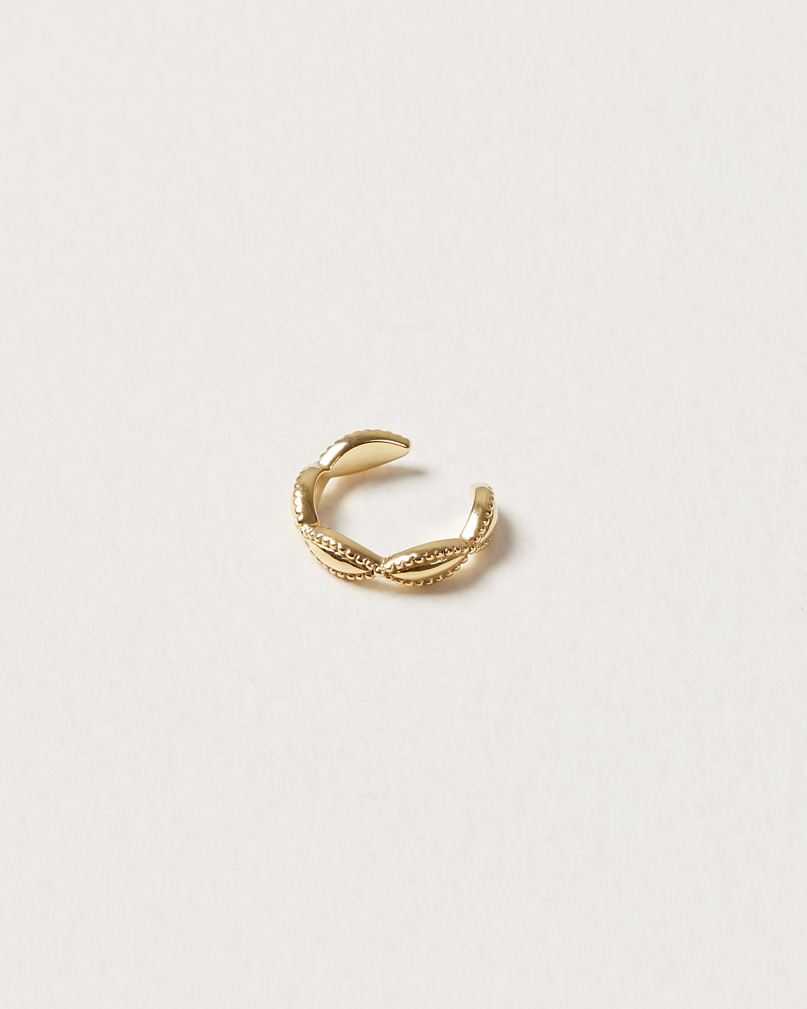 Bente Oval Detail Loop Gold Plated Ear Cuff Oliver Bonas