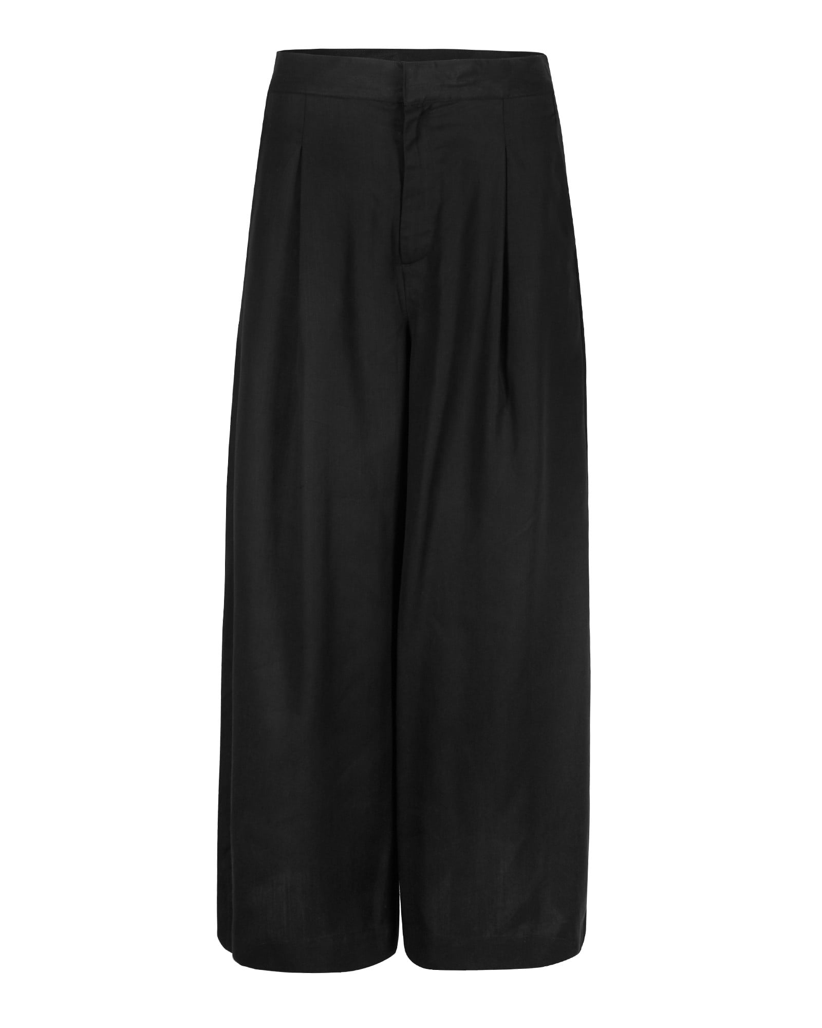 black wide culottes