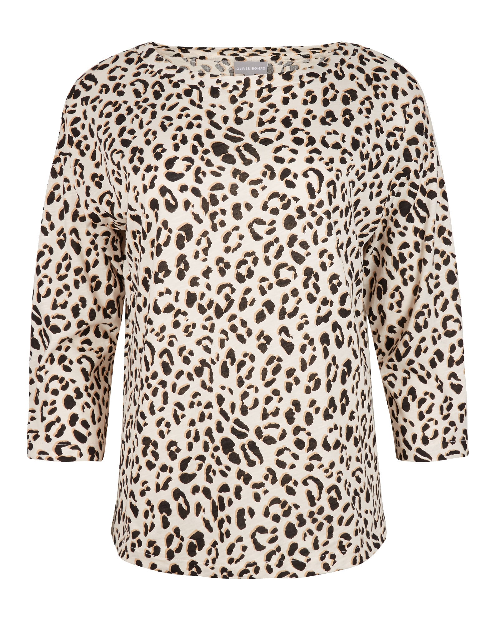 Brown Animal Print Top