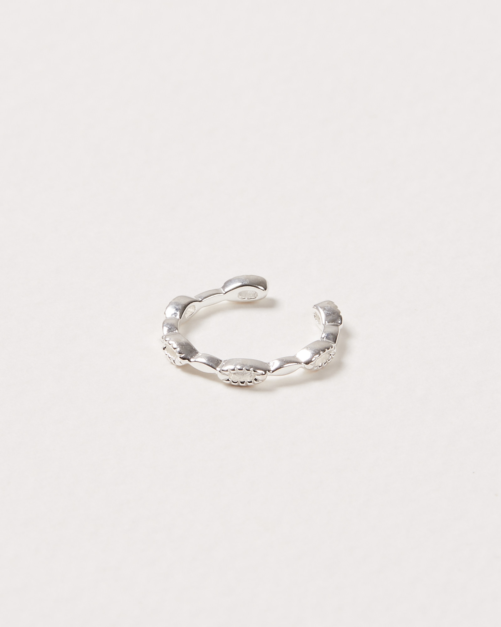 Huck Loop Detail Silver Ear Cuff Oliver Bonas