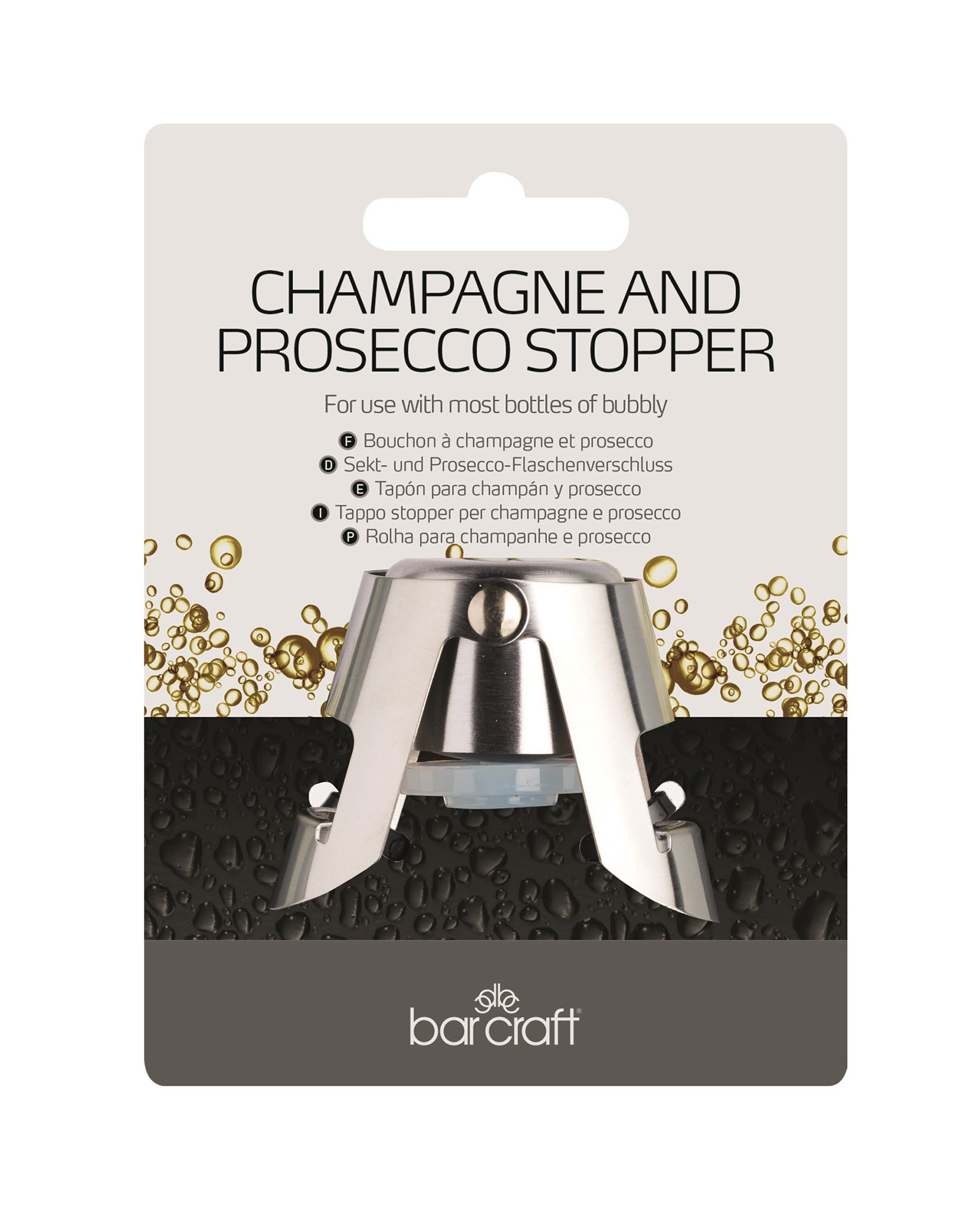 Stainless Steel Silver Champagne & Prosecco Stopper Oliver Bonas