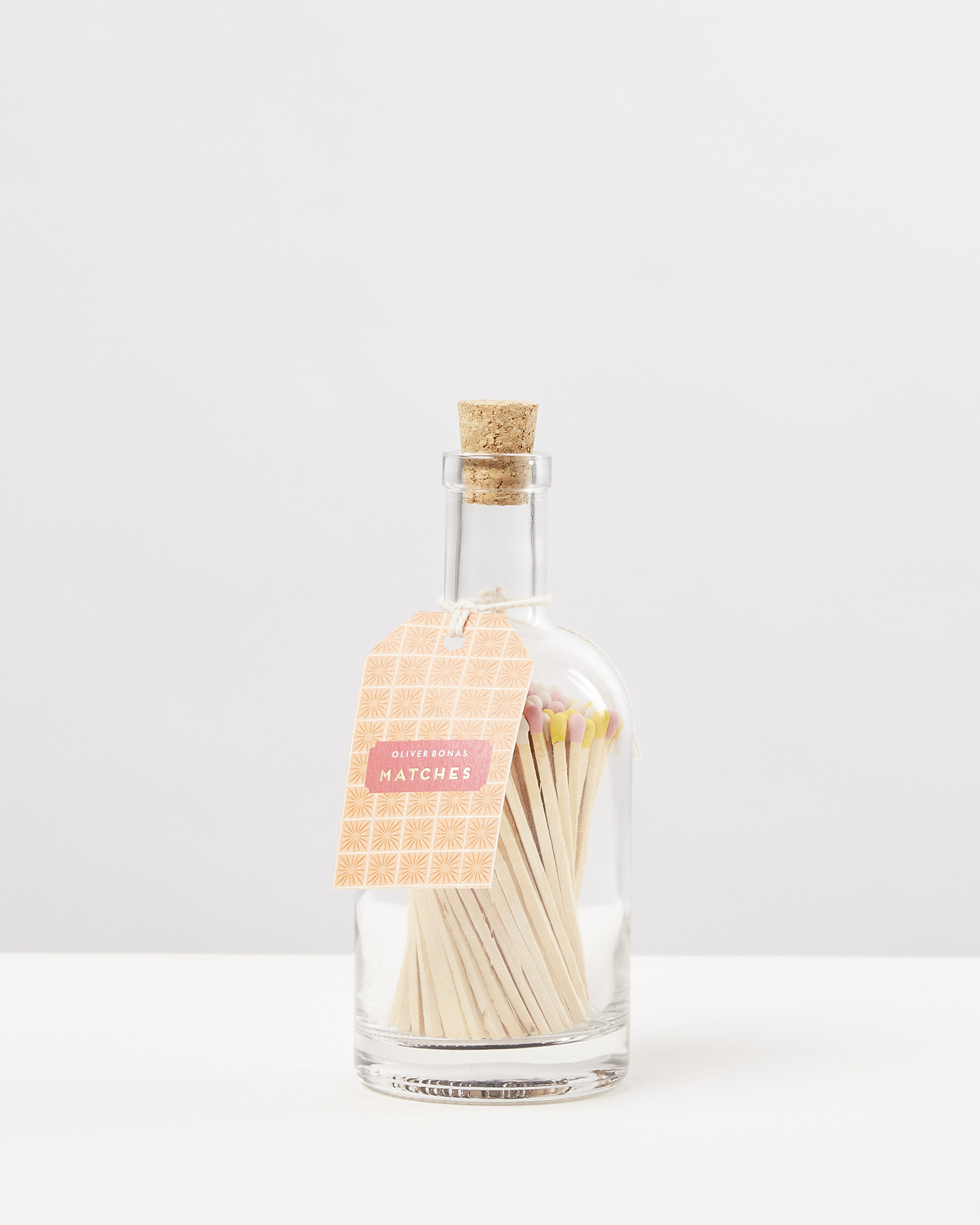 Geo Print Glass Bottle Matches Oliver Bonas