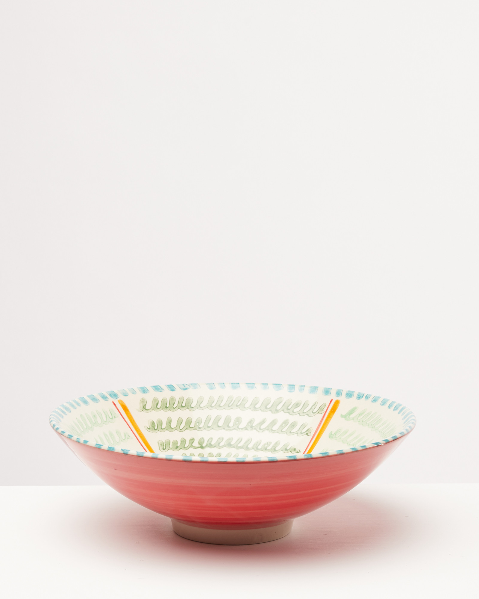 Fiori Floral Ceramic Serving Bowl Oliver Bonas