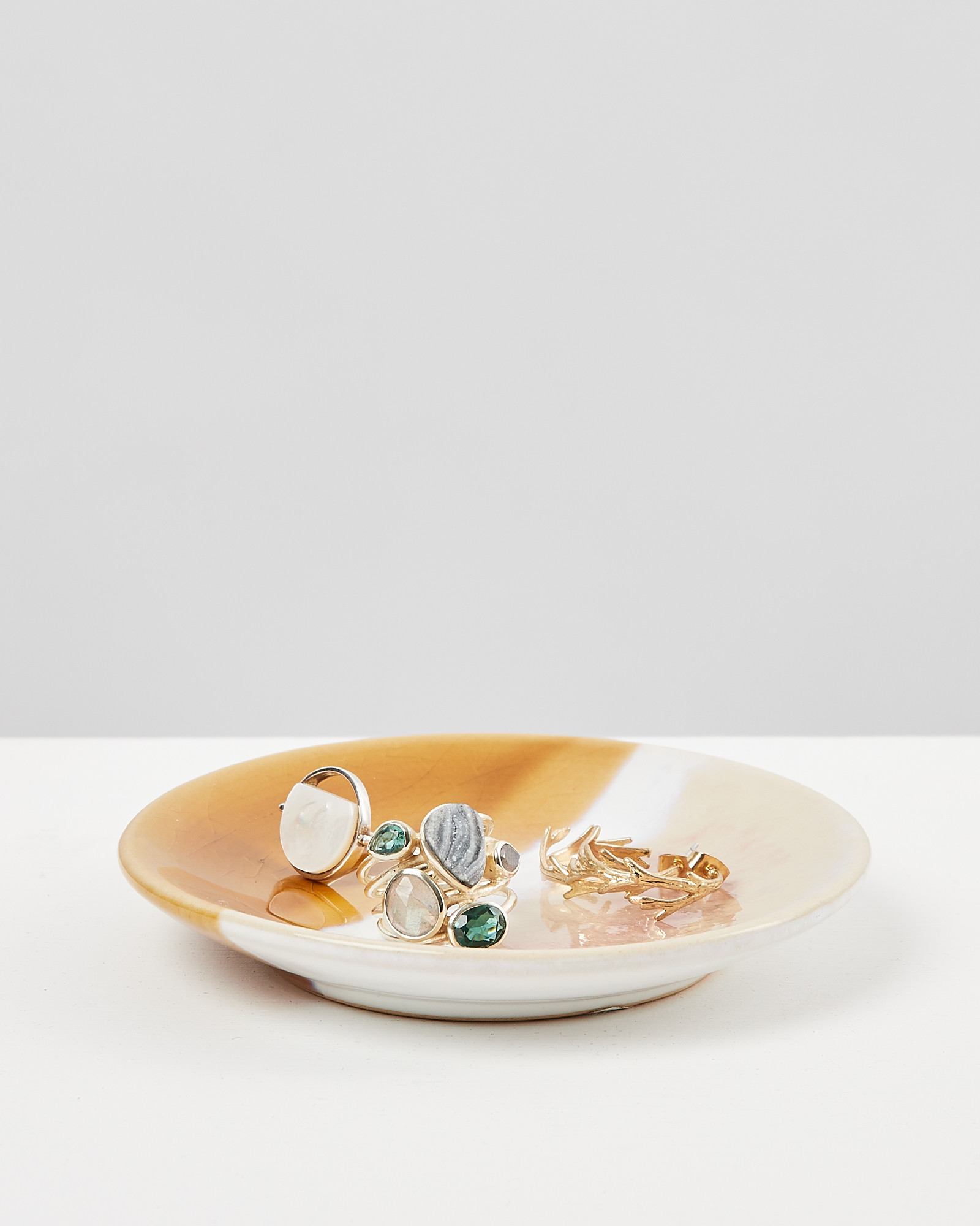 Suelo Mustard Yellow Ceramic Trinket Dish Oliver Bonas