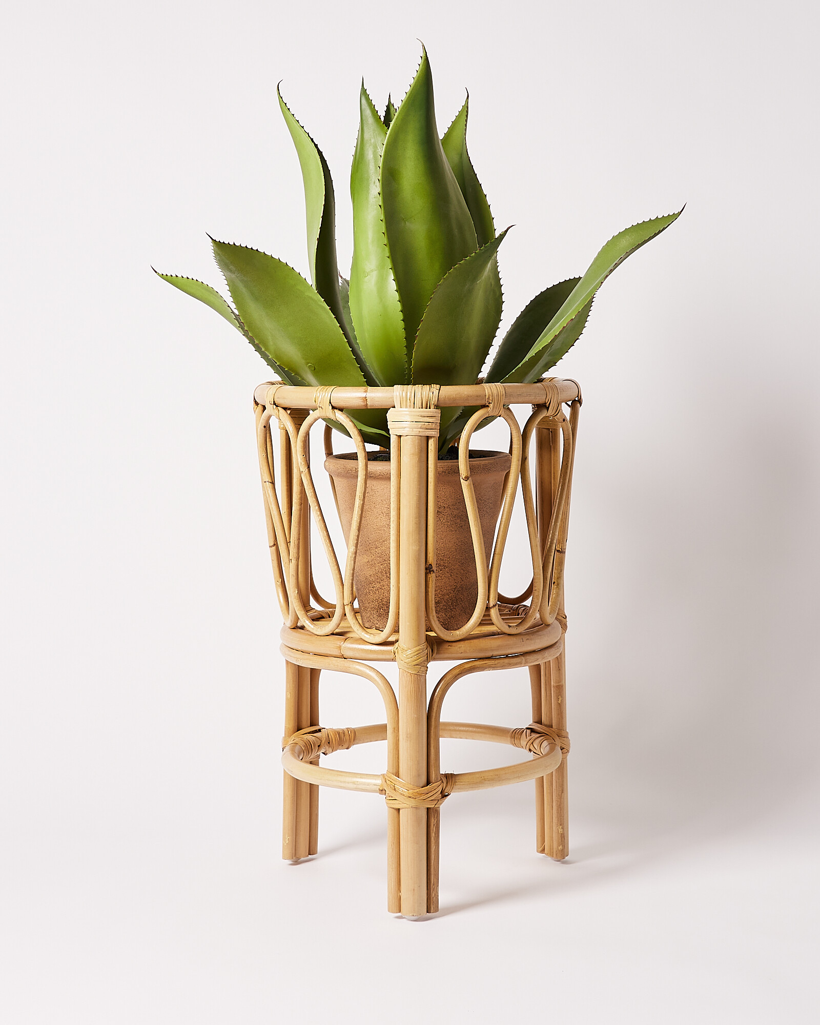 Bali Natural Rattan Plant Stand Large Oliver Bonas