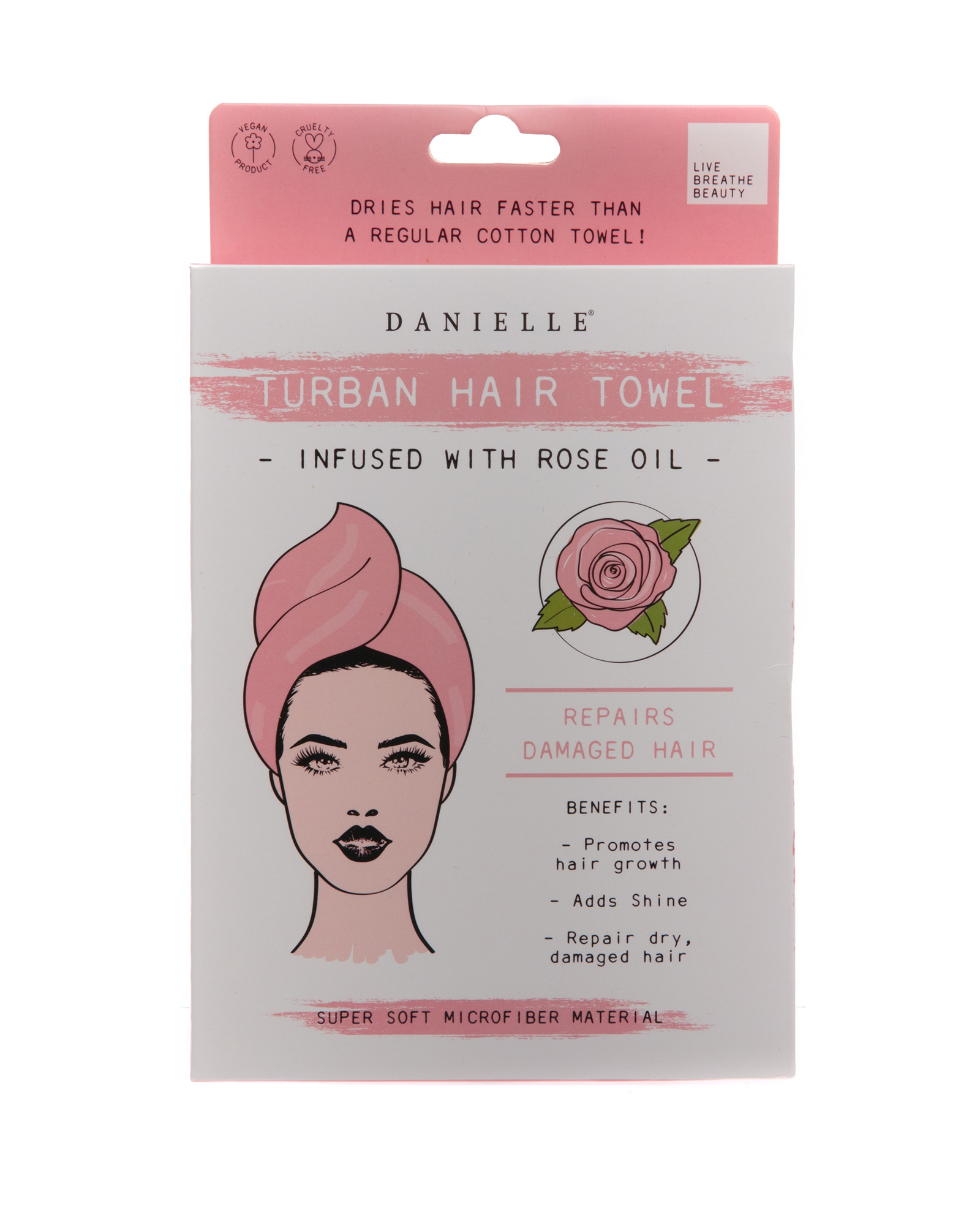 Rose Oil Infused Hair Drying Turban Oliver Bonas