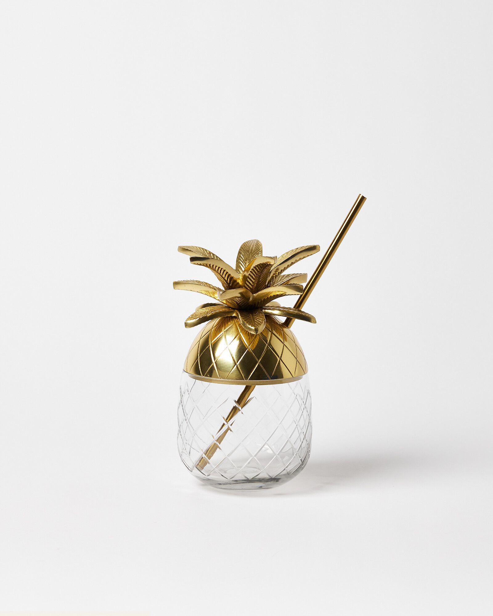 Pineapple Gold & Glass Cocktail Cup | Oliver Bonas