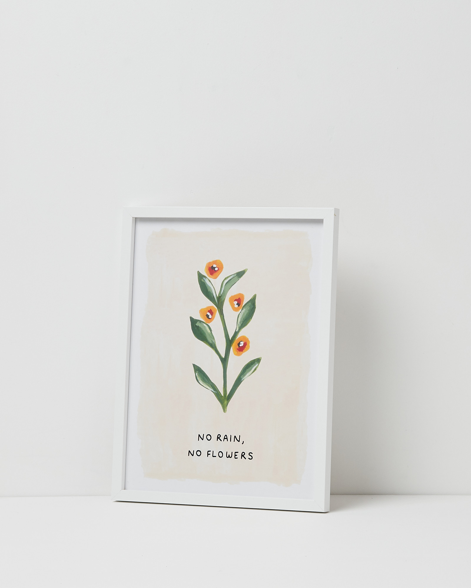 No Rain, No Flowers Framed Wall Art Oliver Bonas