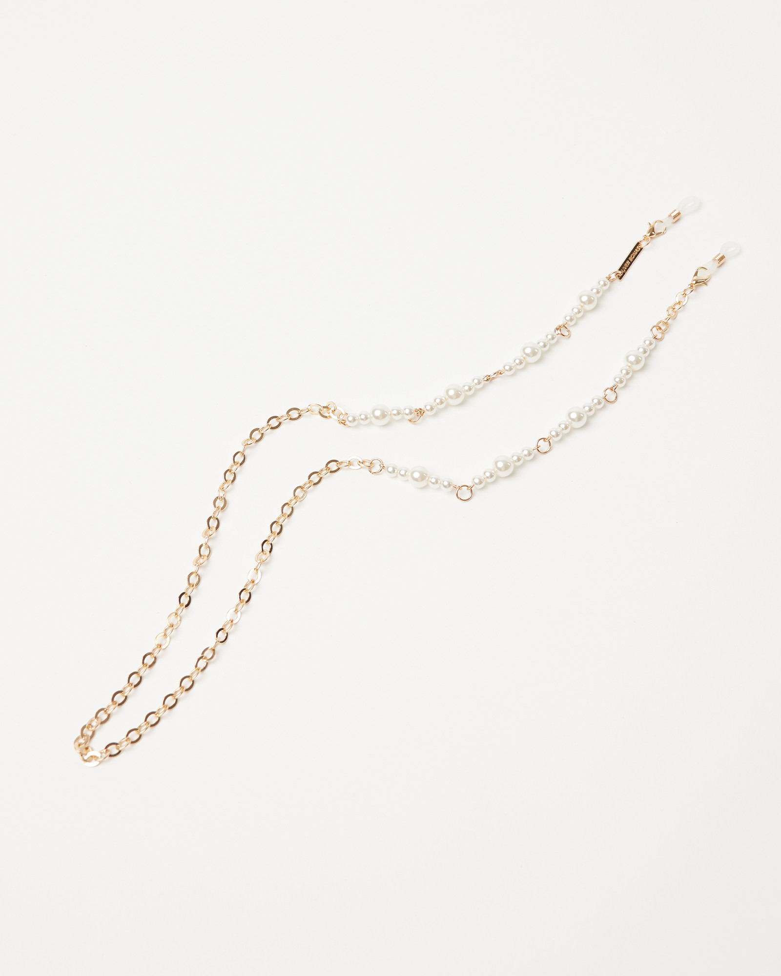 Faux Pearl & Golden Lined Sunglasses Chain Oliver Bonas