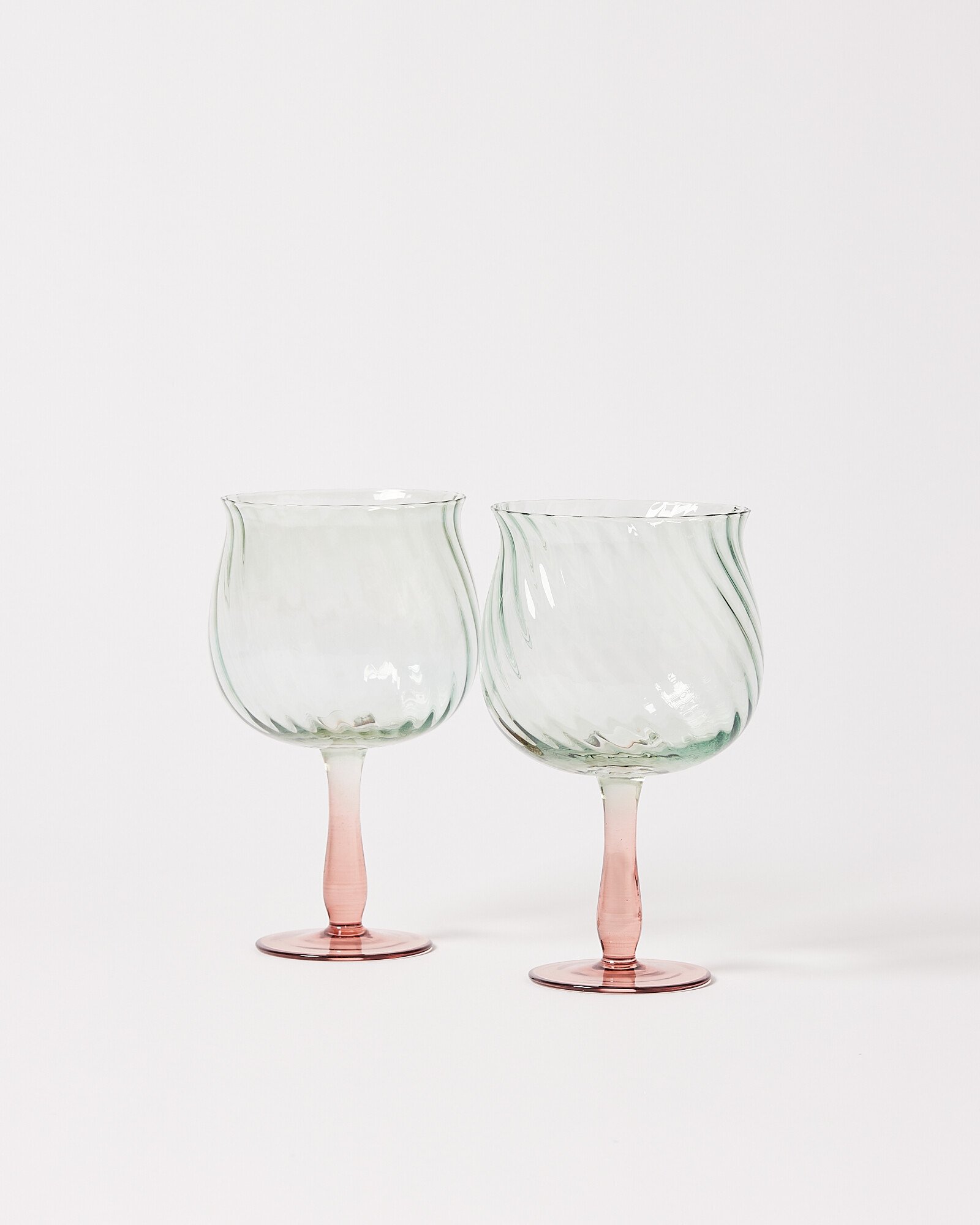 Flor Green Gin Glasses Set of Two Oliver Bonas