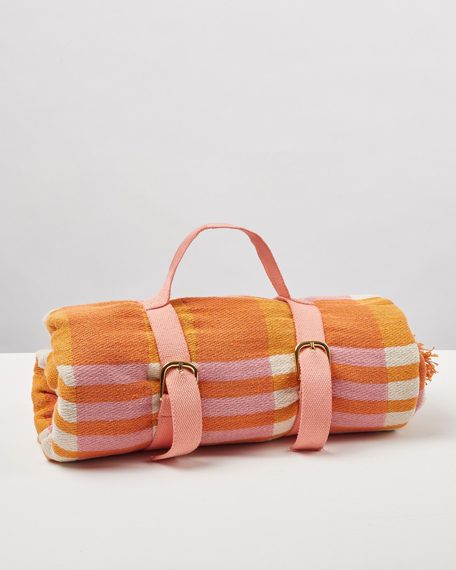 Pikiniki Orange Cotton Picnic Blanket | Oliver Bonas