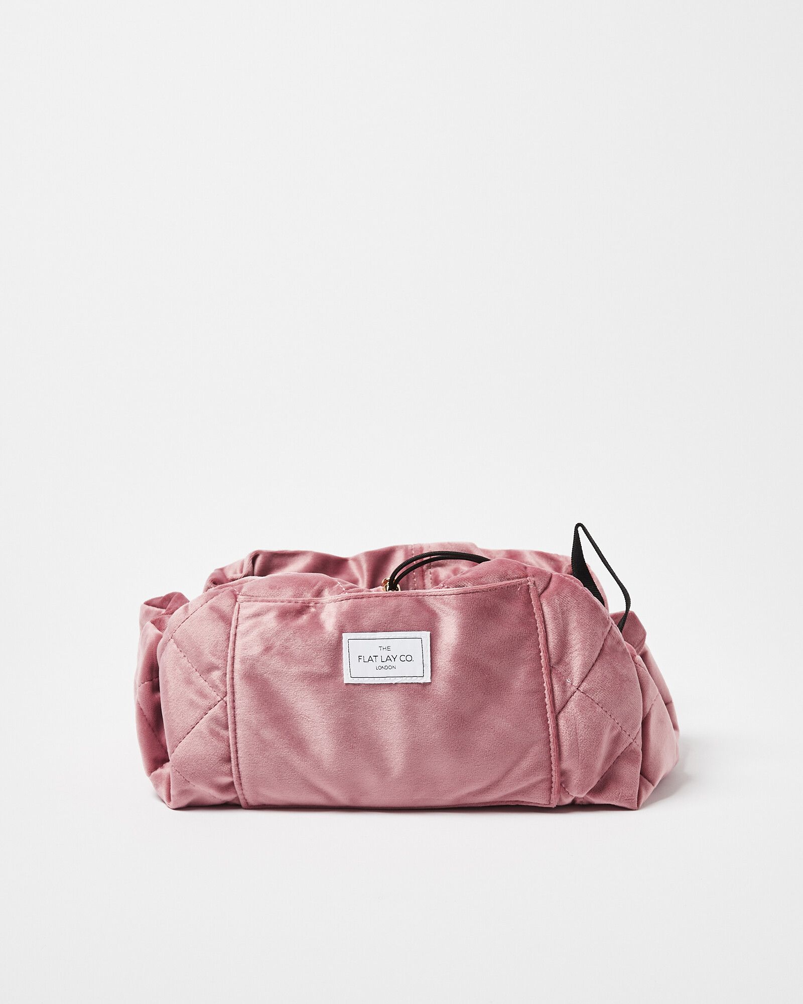 The Flat Lay Co Pink Velvet Make Up Bag | Oliver Bonas