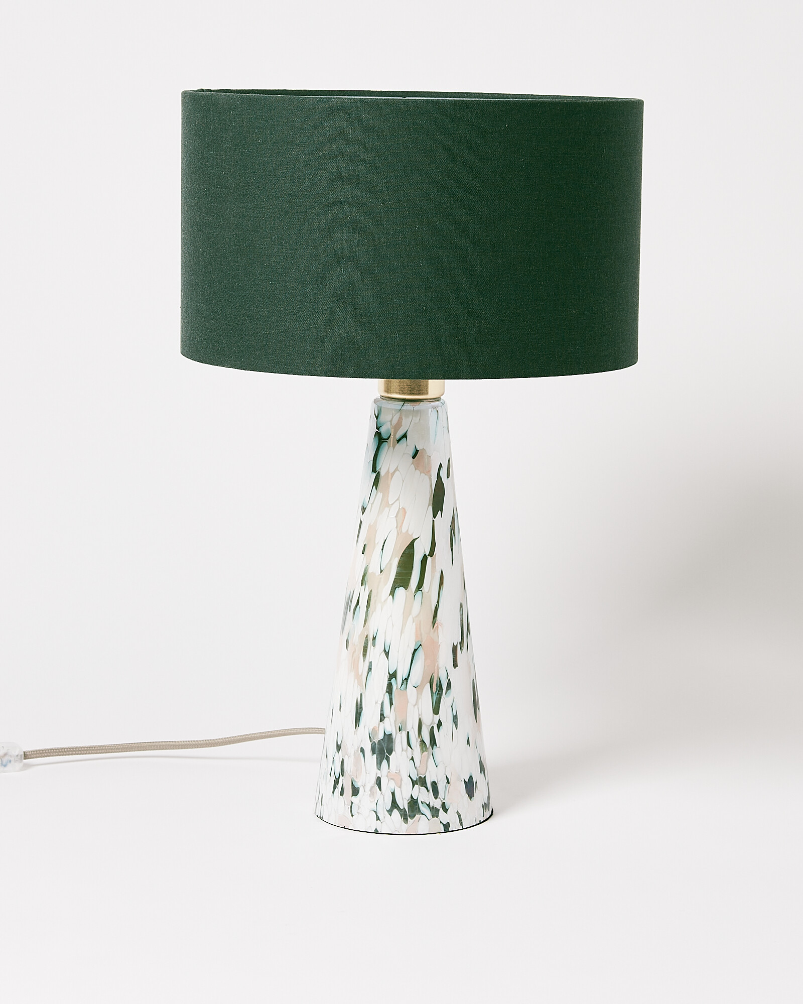 Green Glass Table & Desk Lamp Large