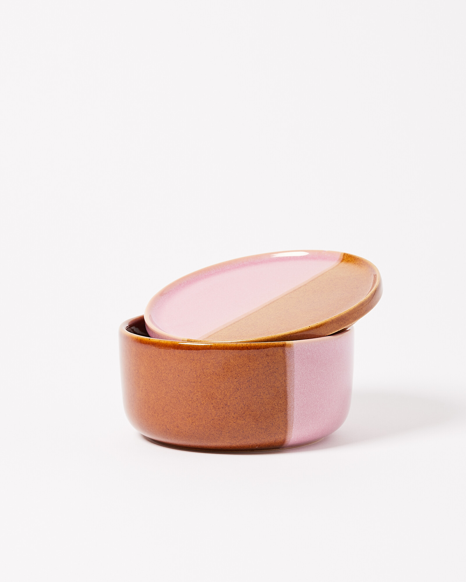 Pink Ceramic Lidded Bowl Oliver Bonas