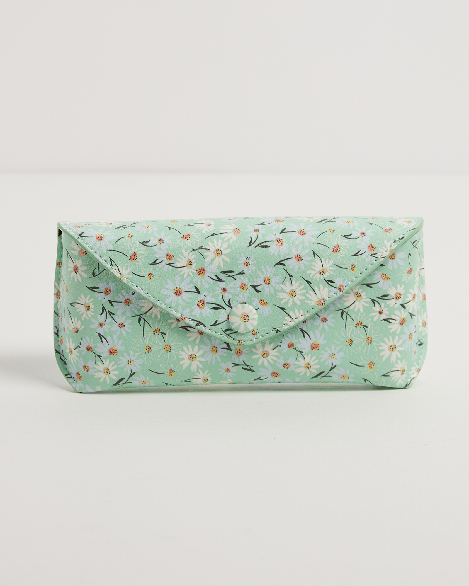 Daisy Floral Print Green Sunglasses Case Oliver Bonas