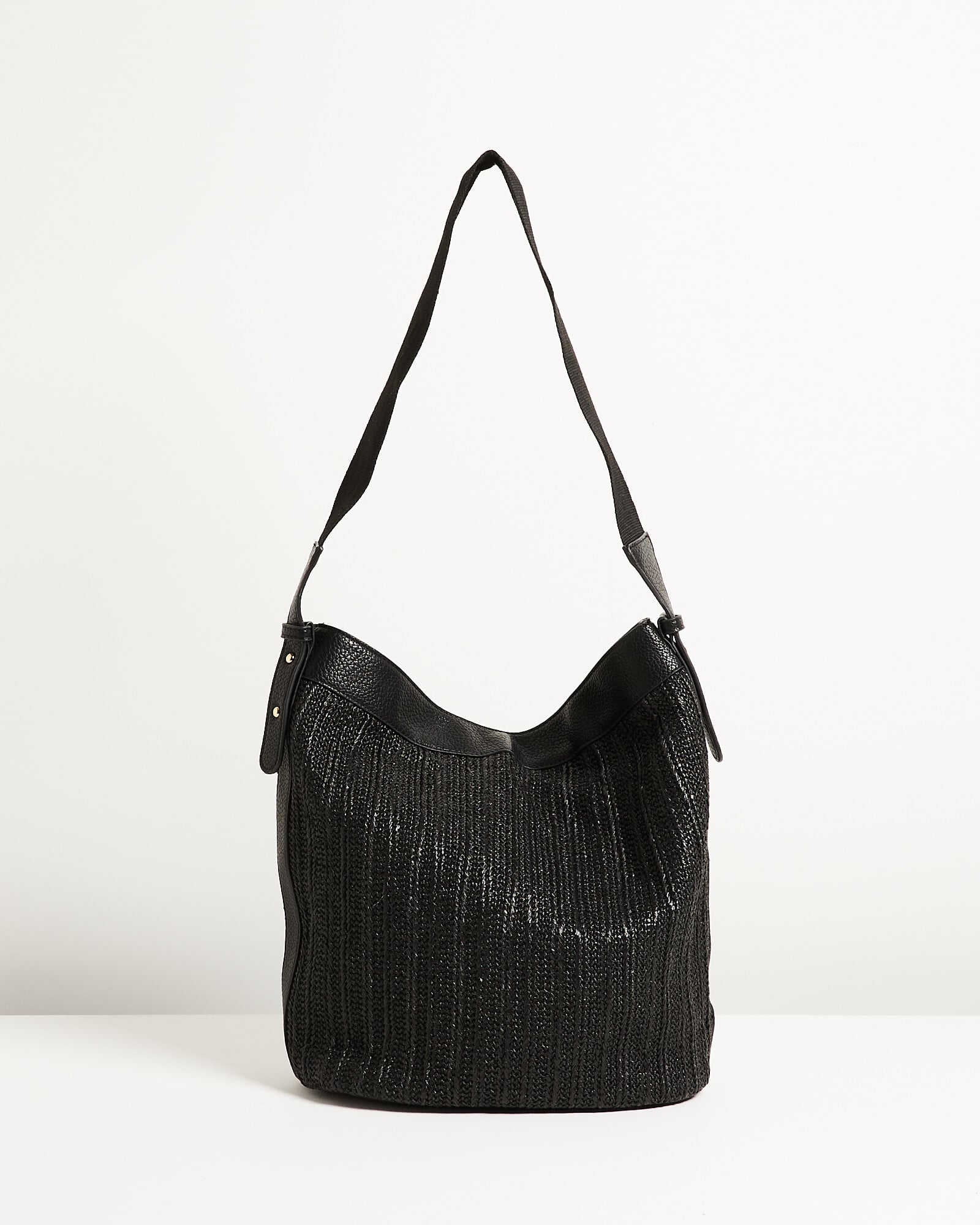 black weave bag