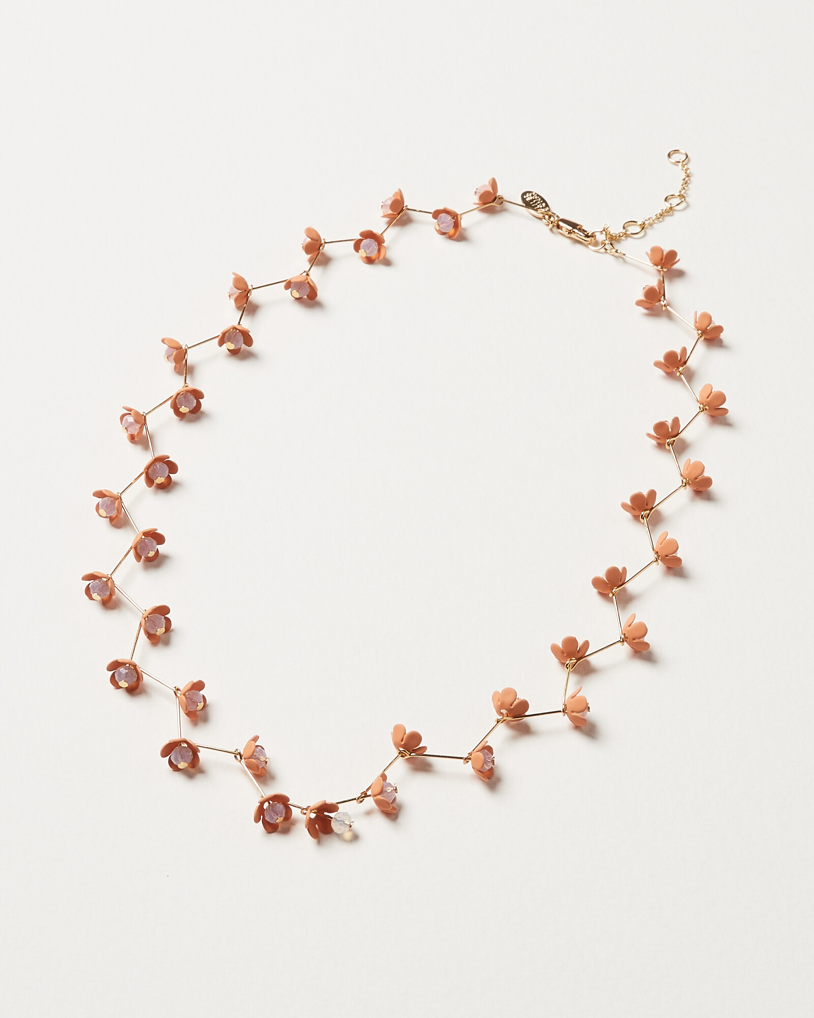 Fleur Flower Link Collar Necklace Oliver Bonas