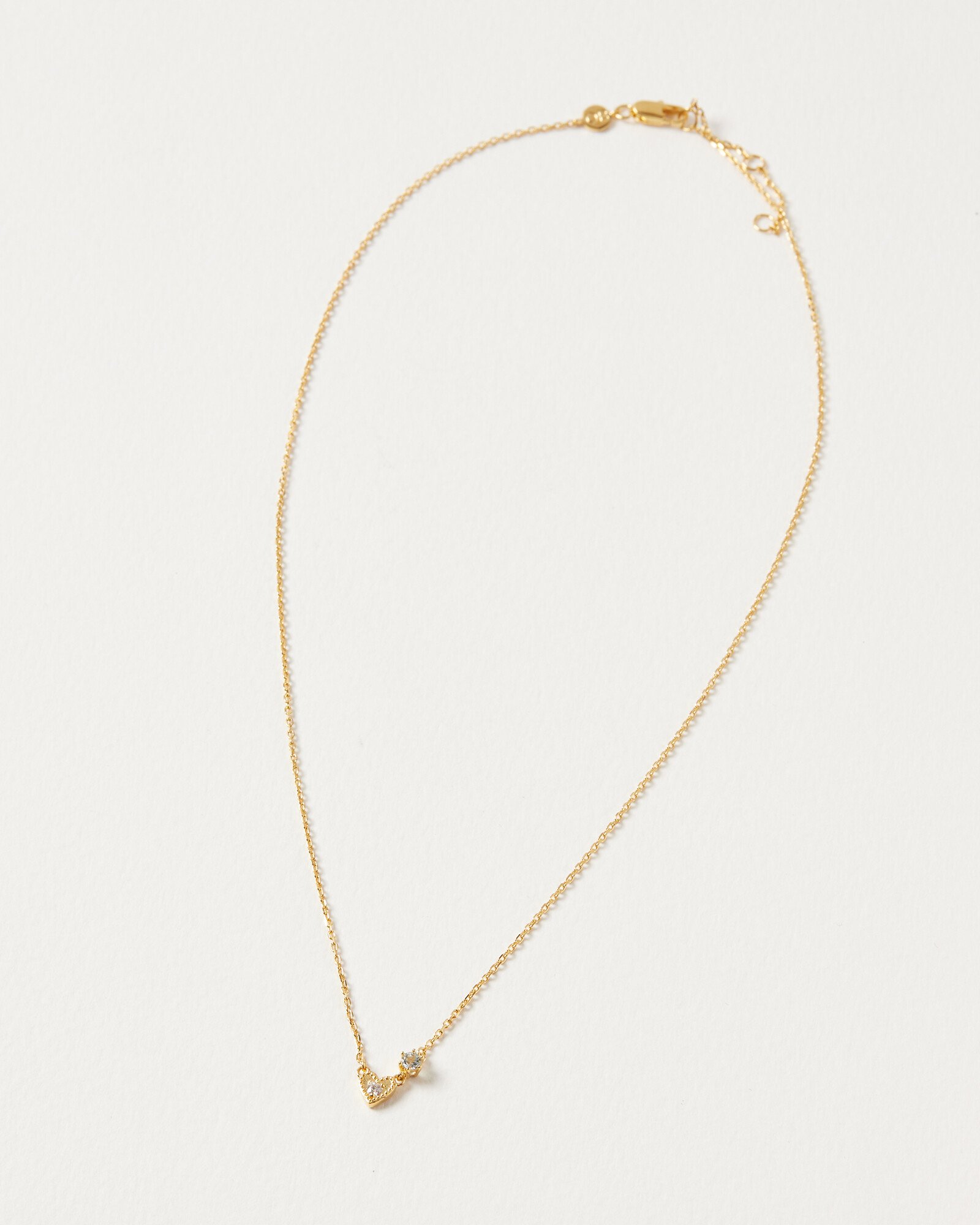 Passion Heart \u0026 Stone Charm Gold Plated 