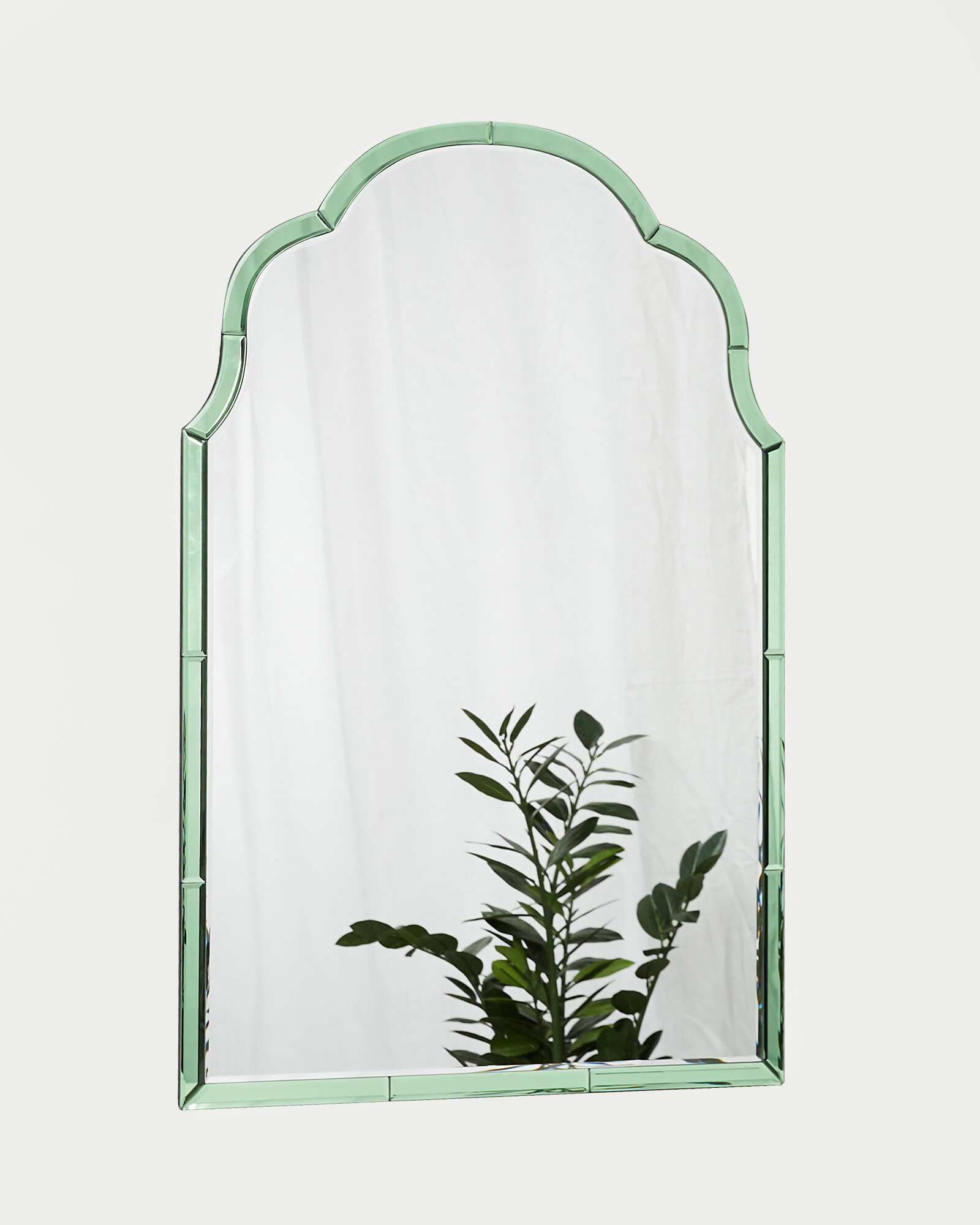 Aurora Green Curve Wall Mirror Extra Large | Oliver Bonas