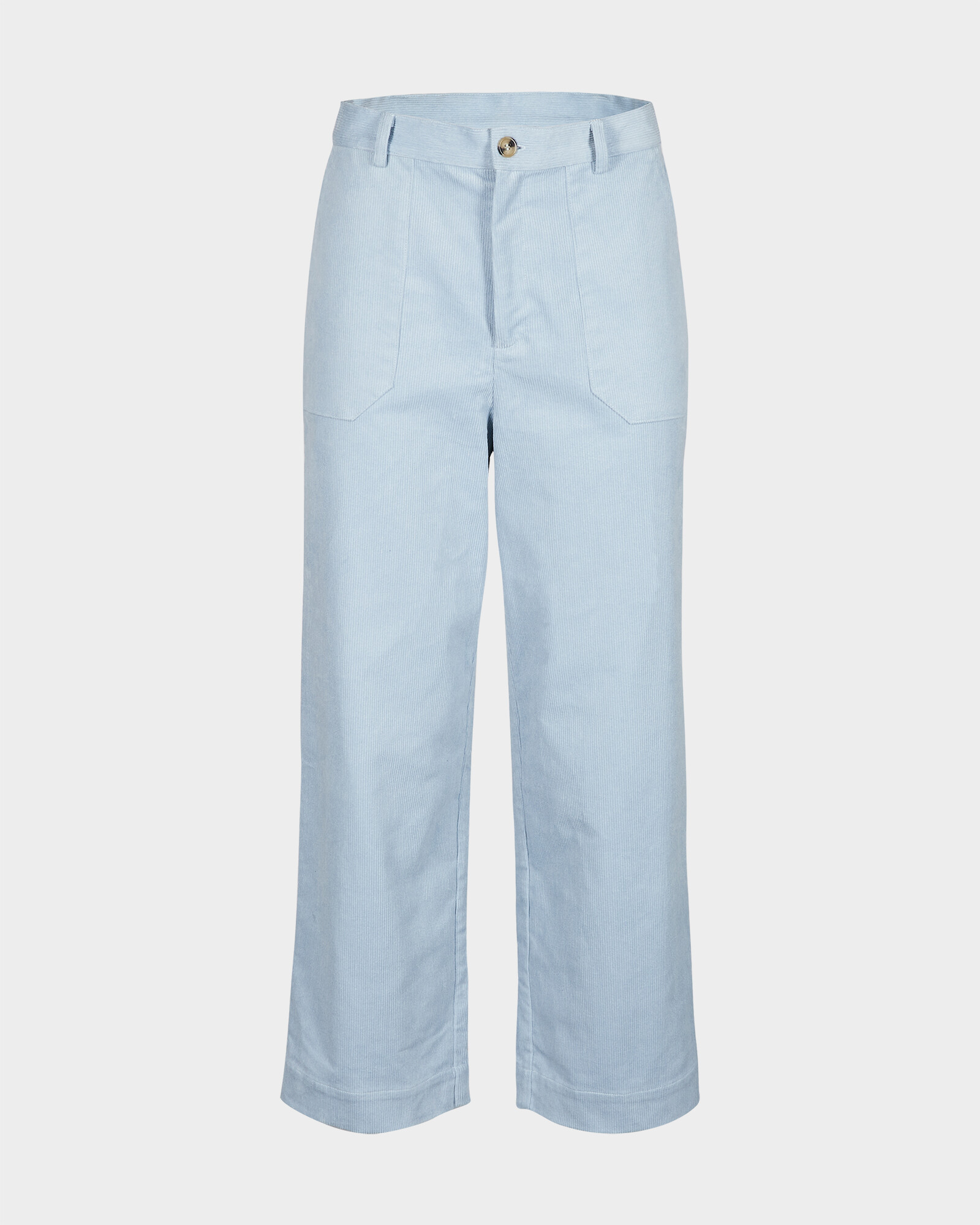 Corduroy Blue Wide Leg Trousers Oliver Bonas