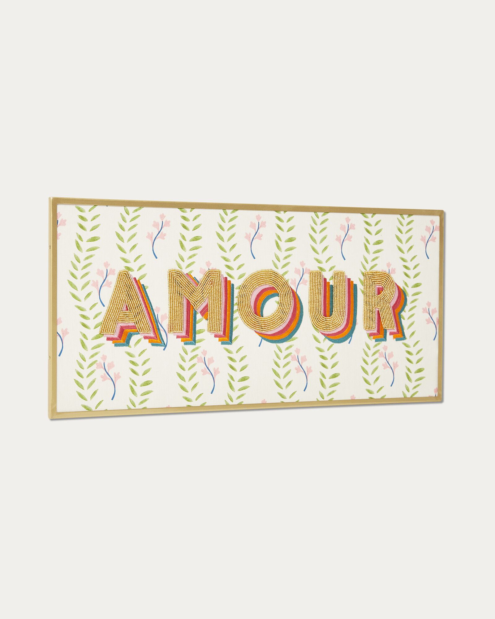 Amour Beaded Printed Fabric Wall Art | Oliver Bonas IE