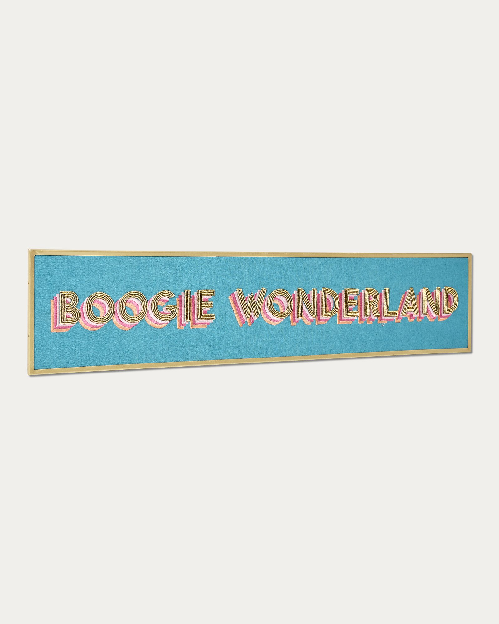 Boogie Wonderland Beaded Blue Fabric Wall Art Oliver Bonas