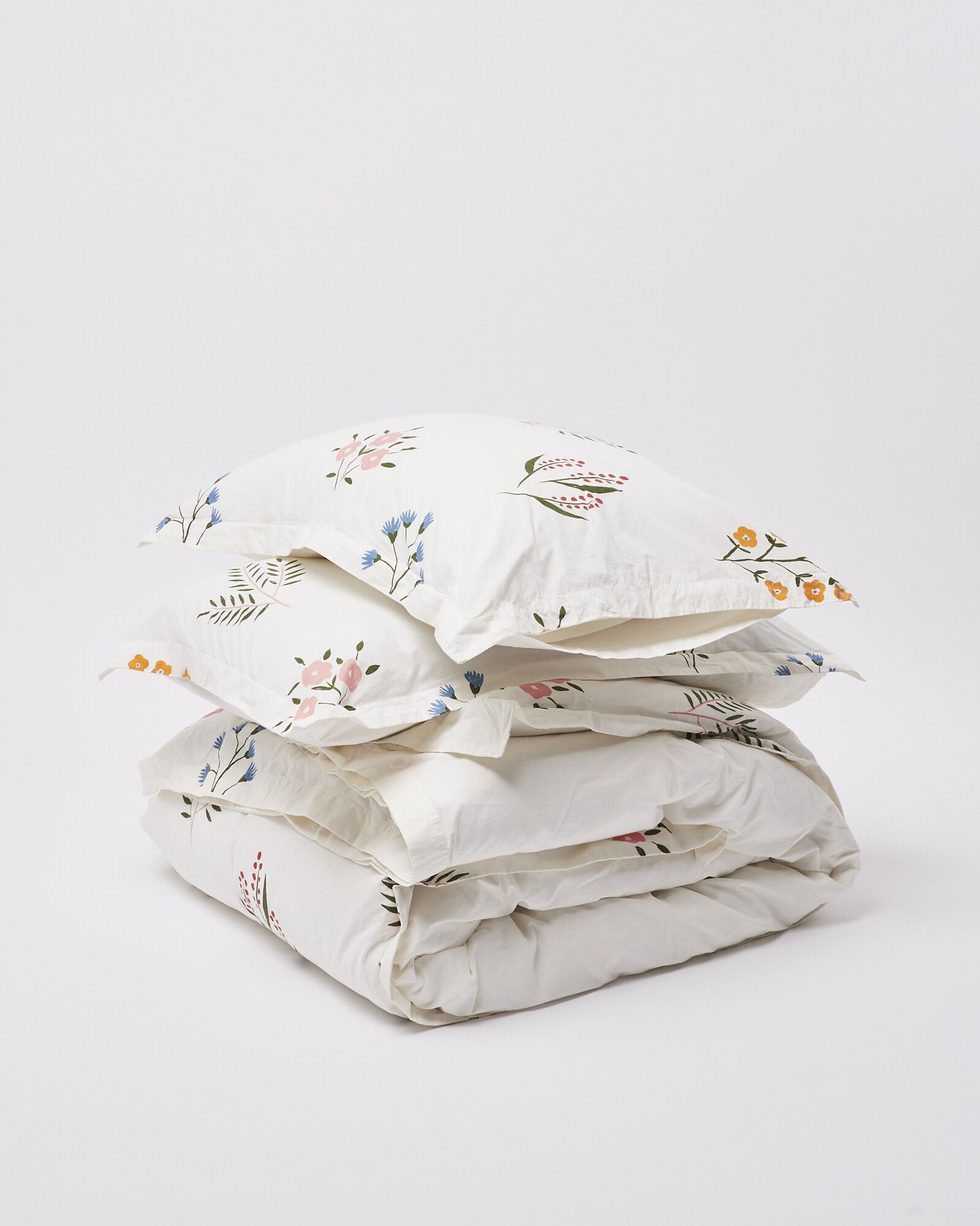 Flora Printed White King Duvet, White King Size Bed Linen Sets