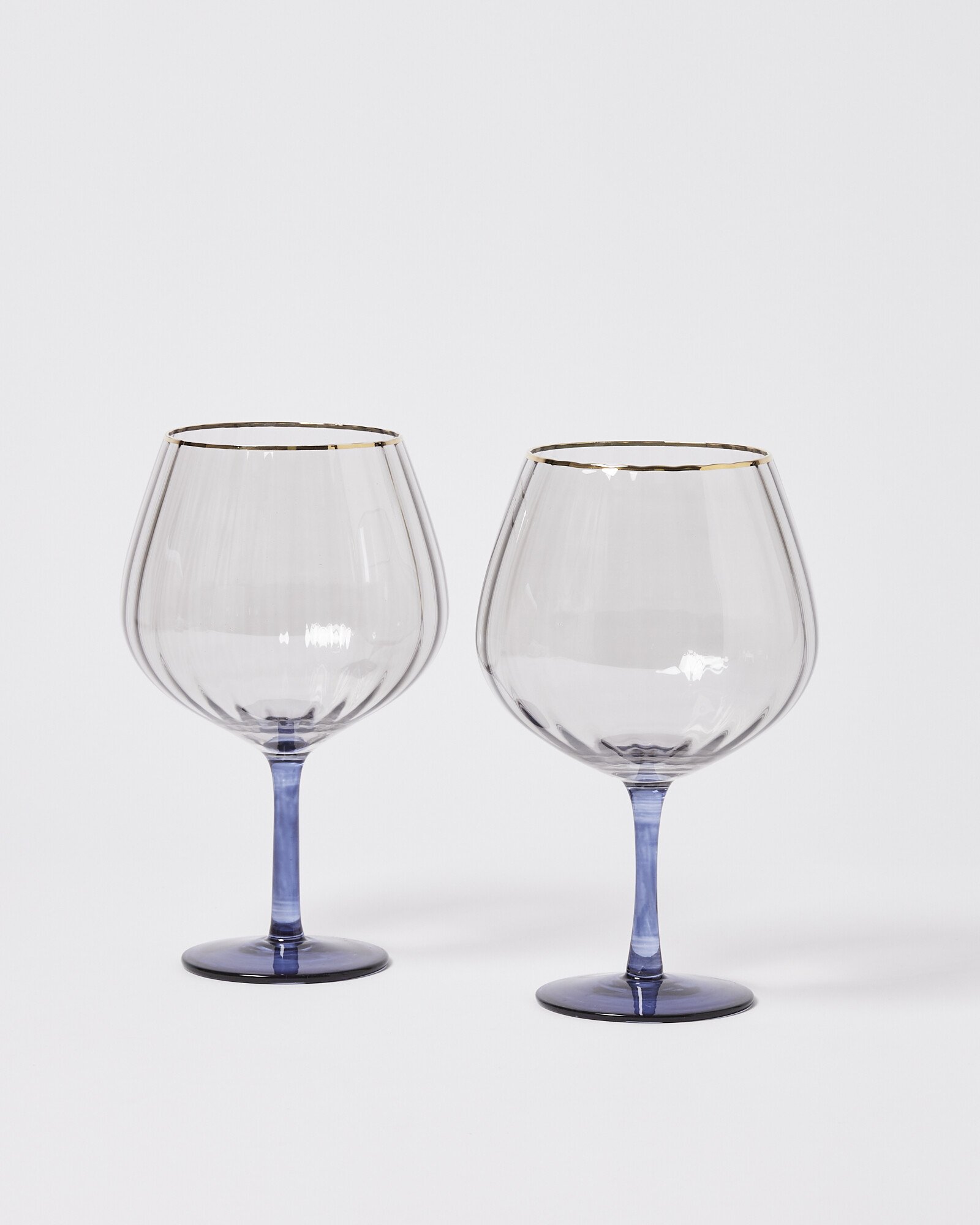 Eion Blue Gin Glasses Set of Two Oliver Bonas