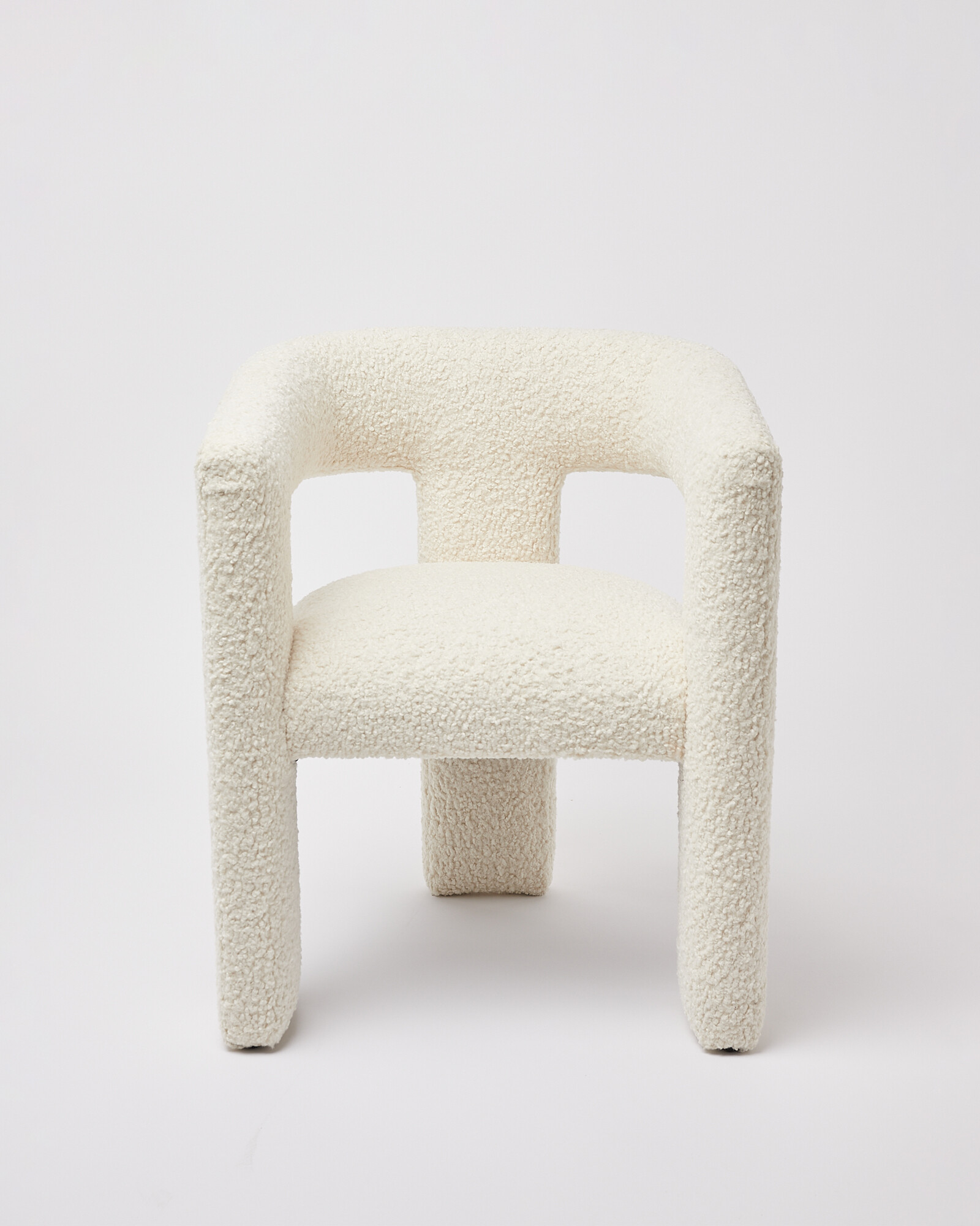 Tress Natural Faux Sheepskin Boucle Chair | Oliver Bonas