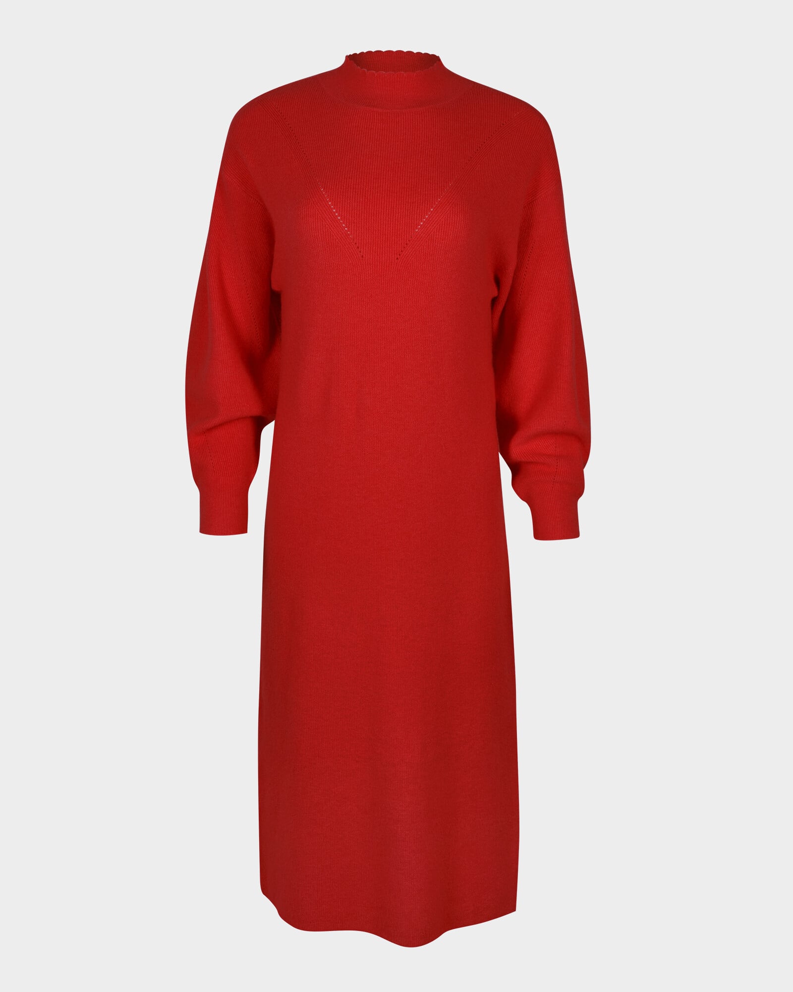 Red Knitted Midi Dress | Oliver Bonas