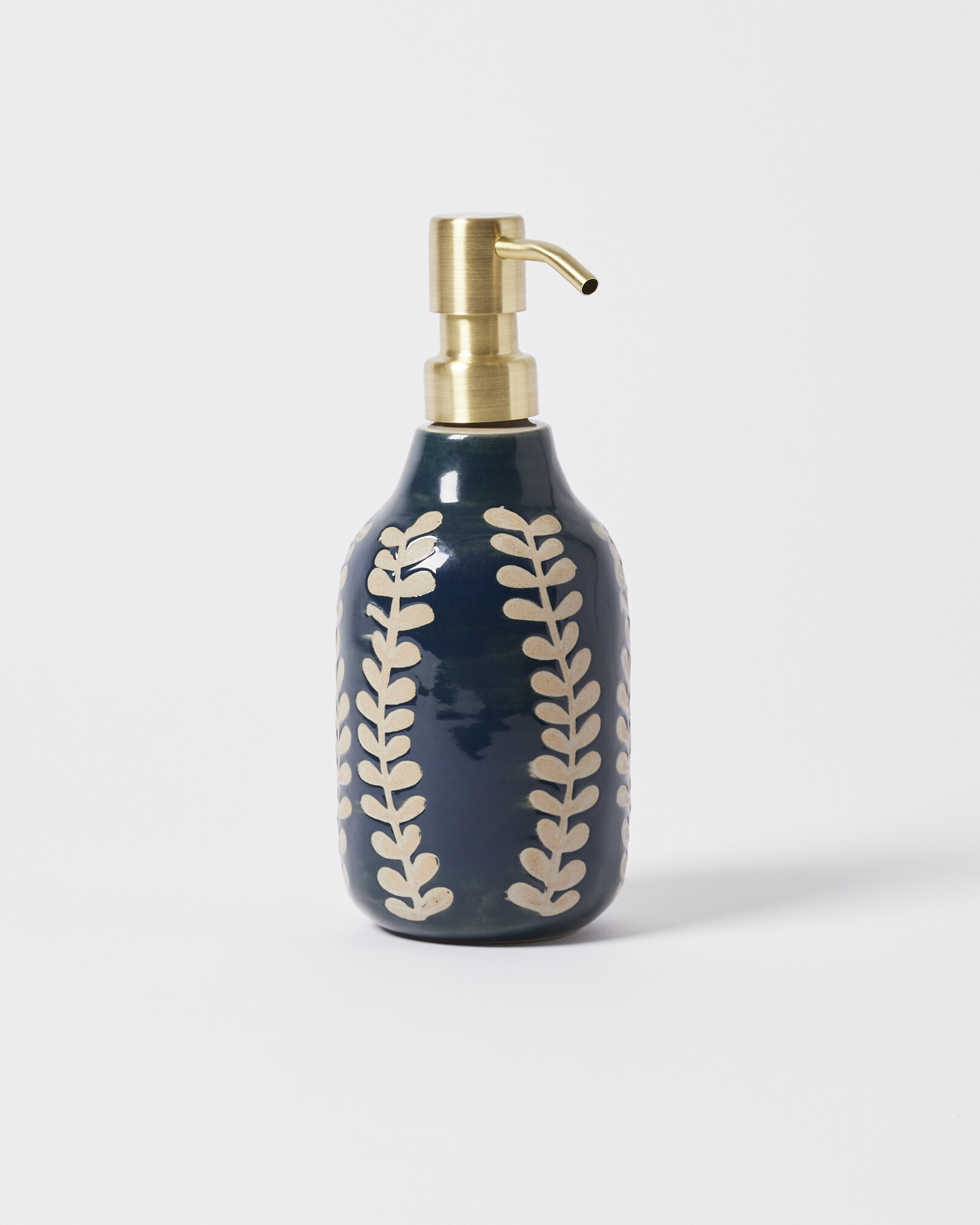 Kulla Blue Ceramic Soap Dispenser Oliver Bonas