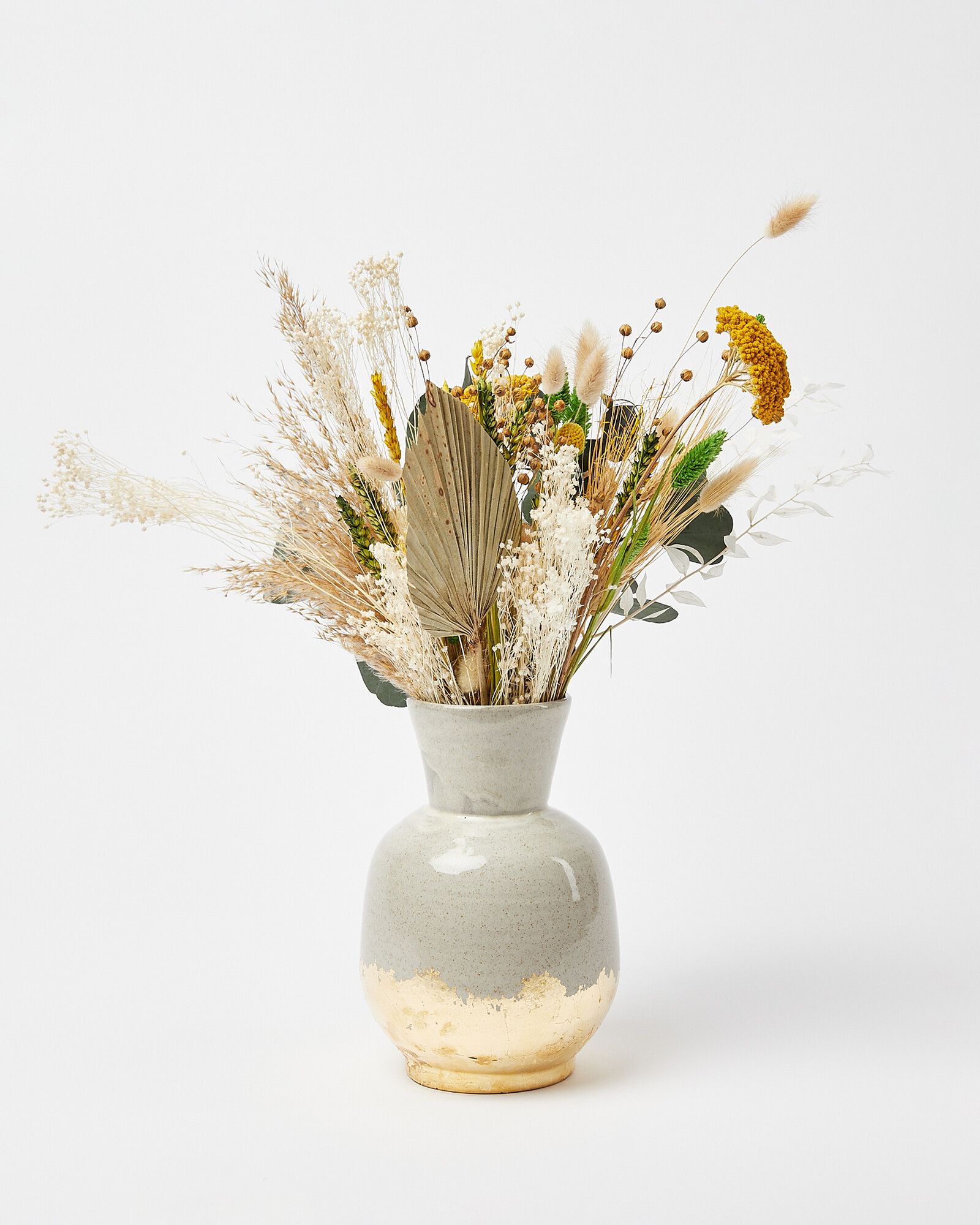 Grey & Gold Foiled Base Vase | Oliver Bonas