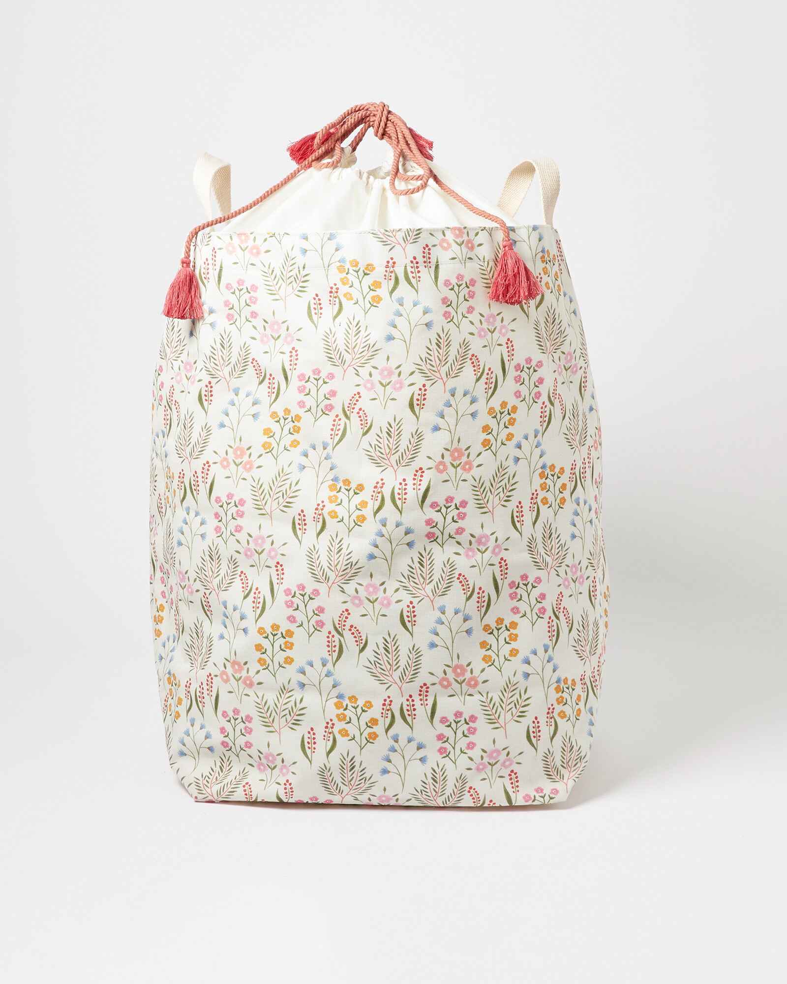 Alizee White Fabric Laundry Bag Oliver Bonas