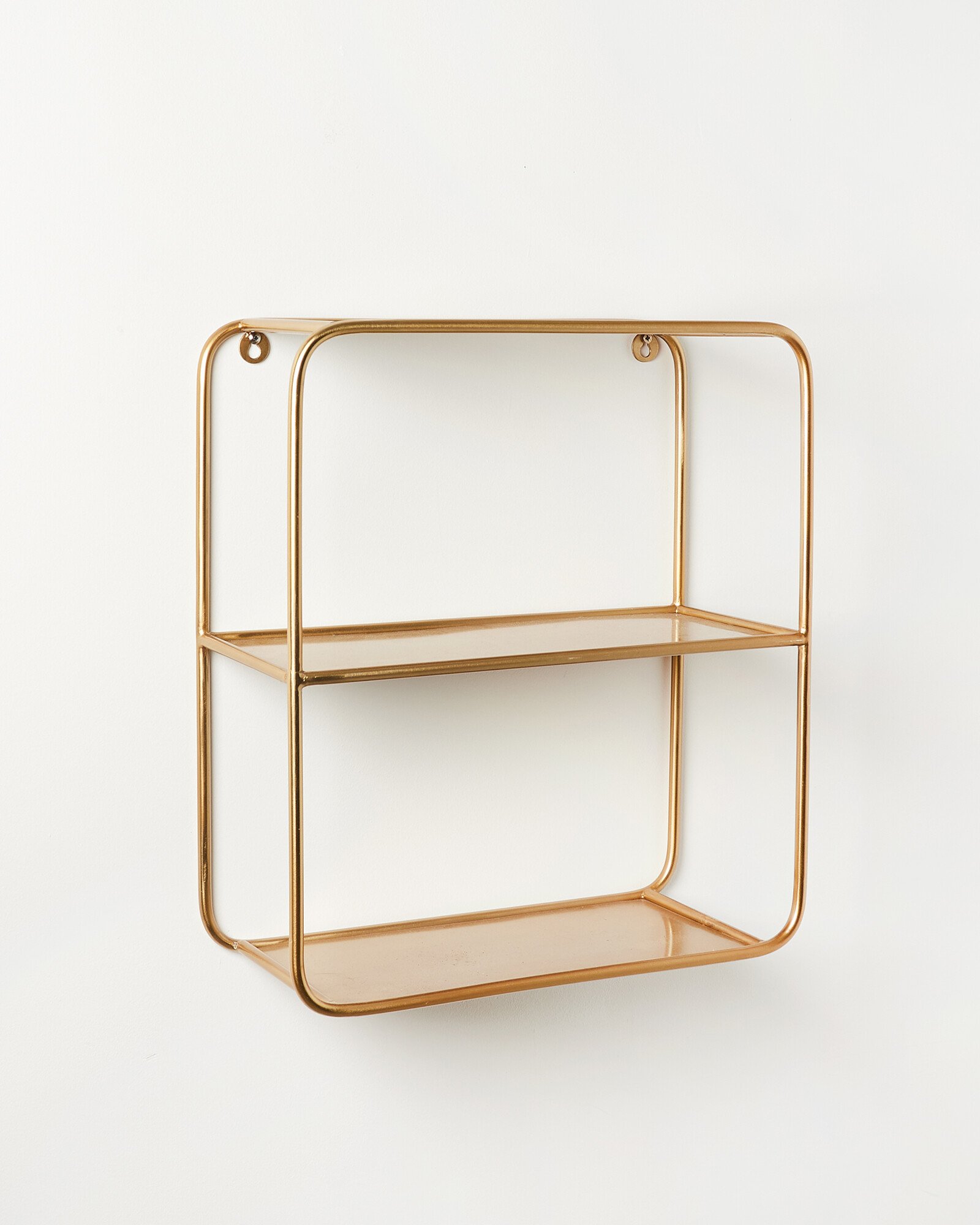 Luciana Gold Metal Triple Wall Shelf Oliver Bonas