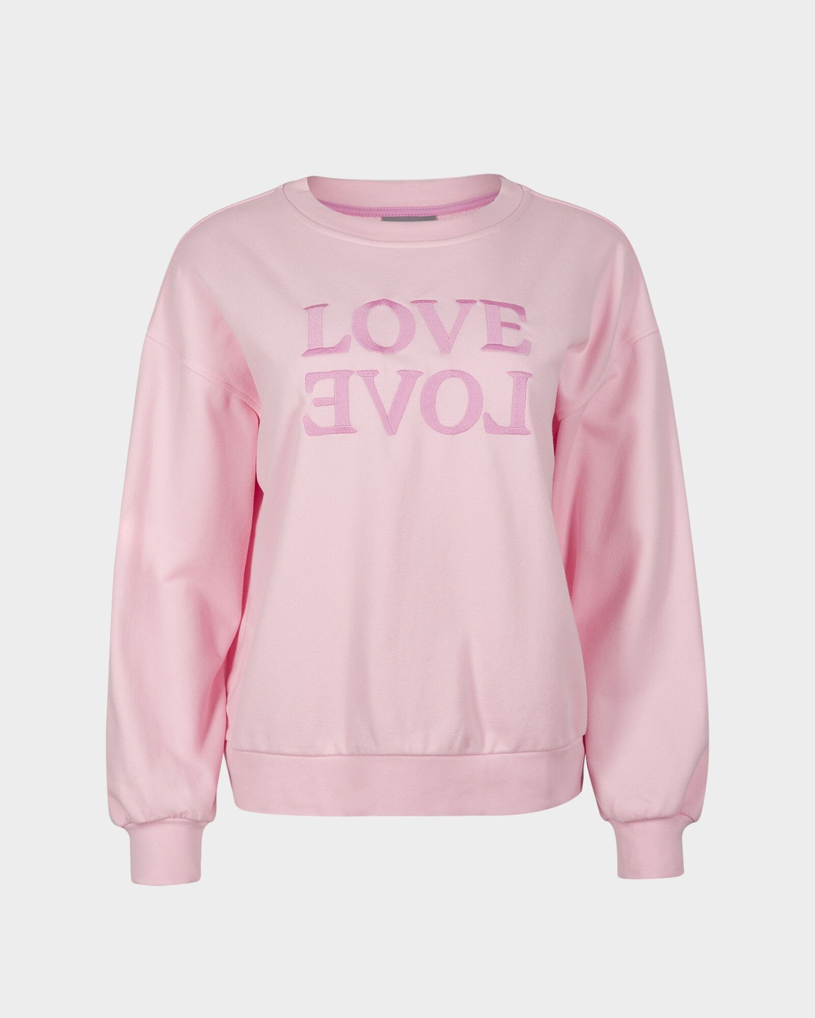 Love Love Embroidered Pink Sweatshirt | Oliver Bonas