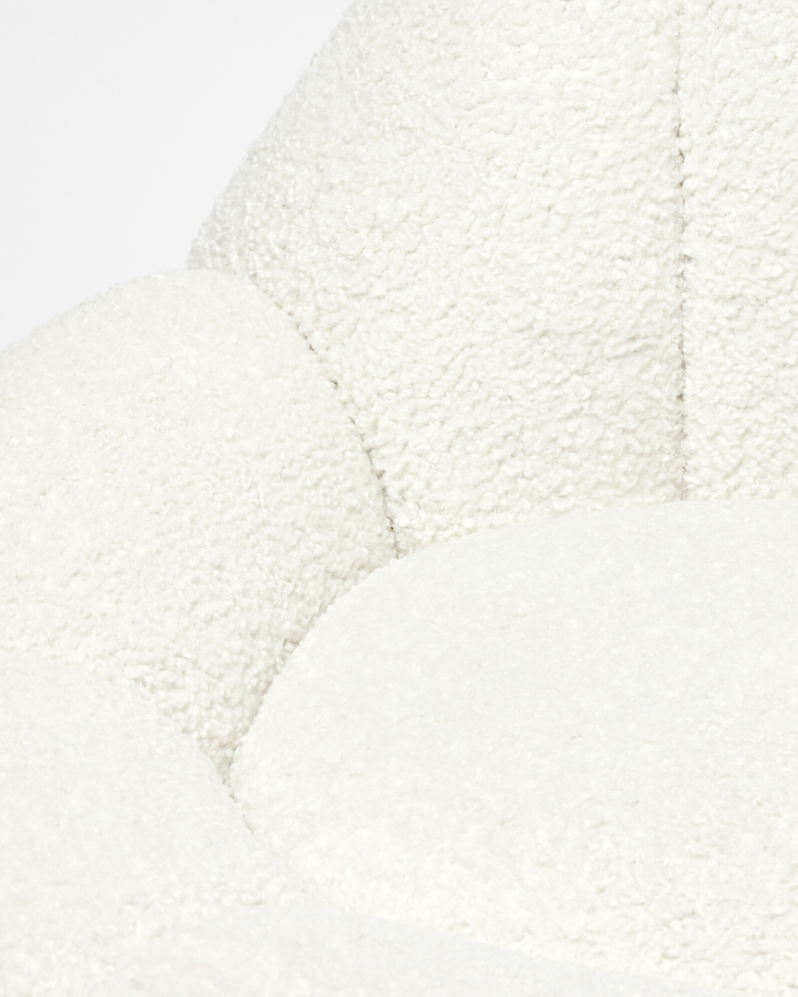 Margot White Faux Sheepskin Boucle Swivel Chair | Oliver Bonas