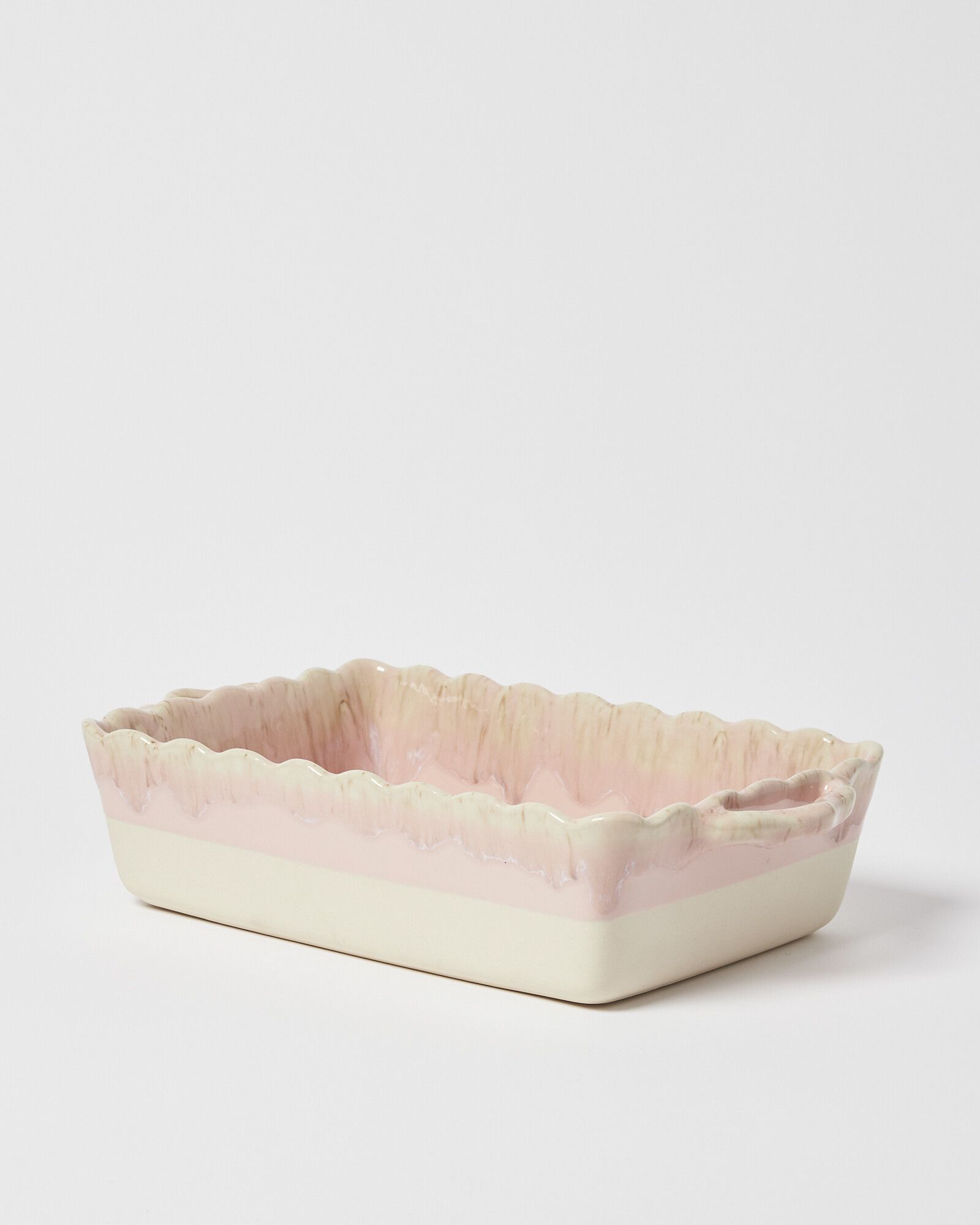 Bete Rectangular Pink Ceramic Oven Dish | Oliver Bonas