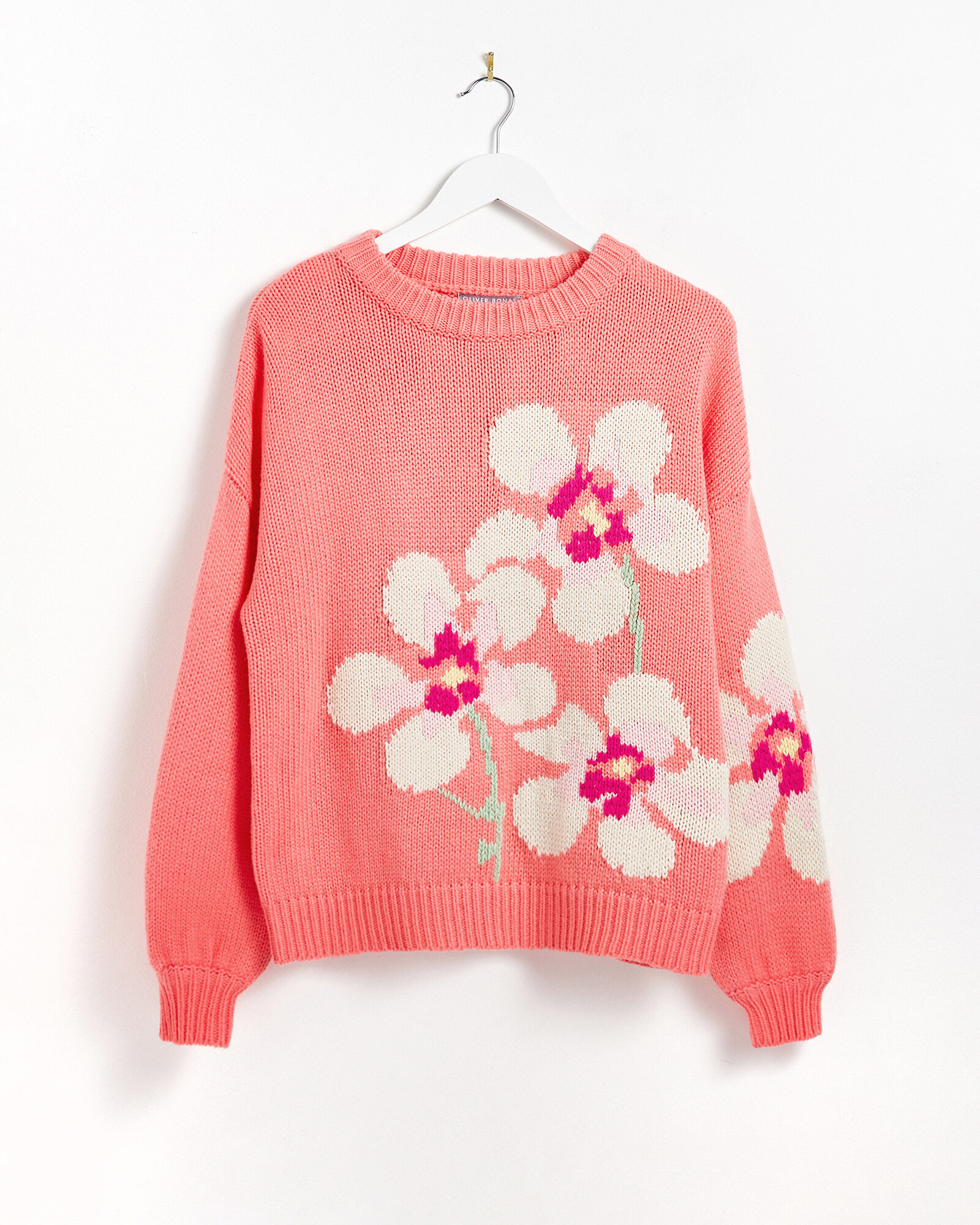 Hero Flower Pink Knitted Jumper Oliver Bonas IE