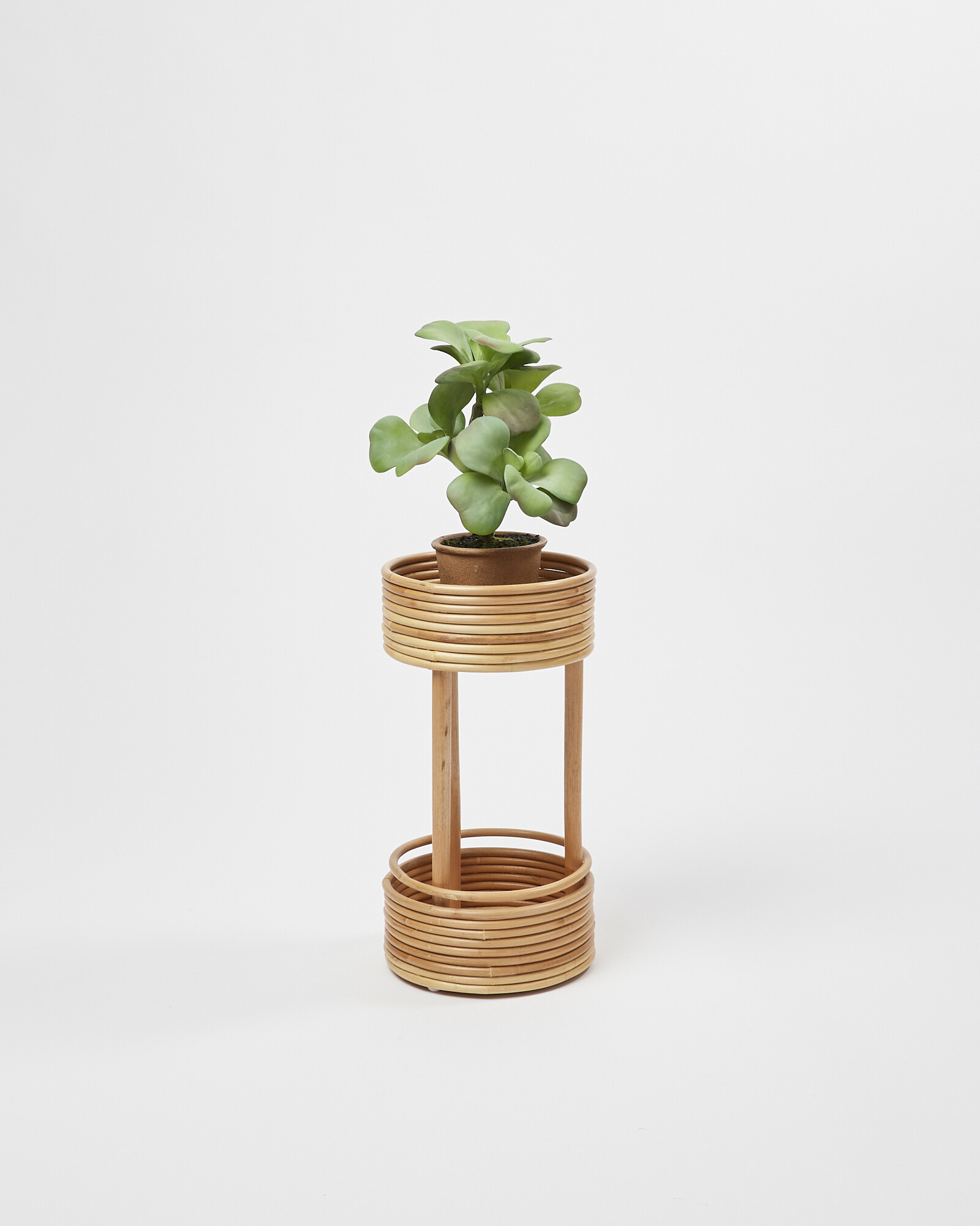 Piaf Rattan Plant Pot Stand & Side Table Oliver Bonas
